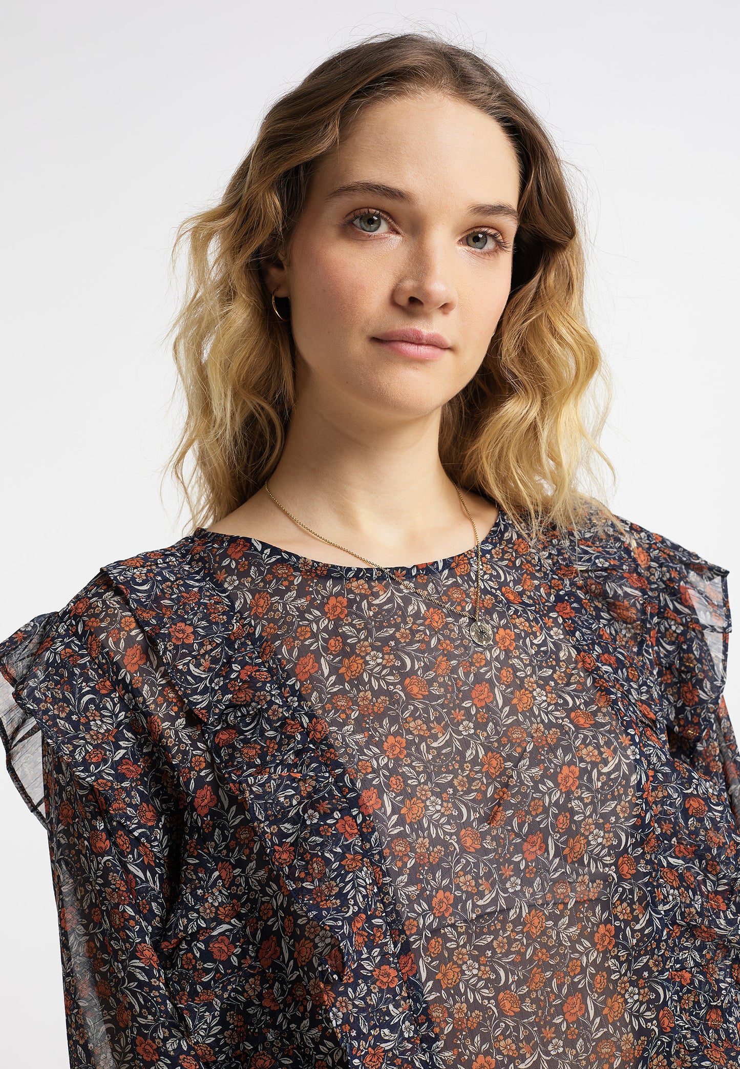 Dreimaster Vintage Damen Langarmbluse