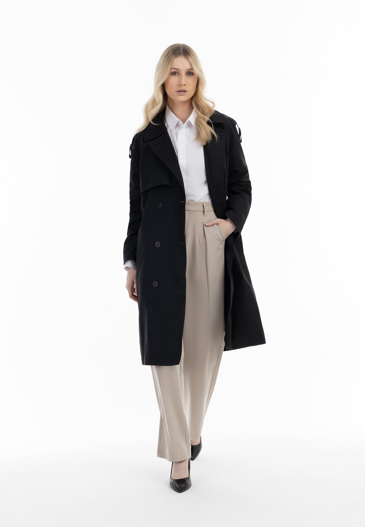 DreiMaster Klassik Damen Klassischer Trenchcoat