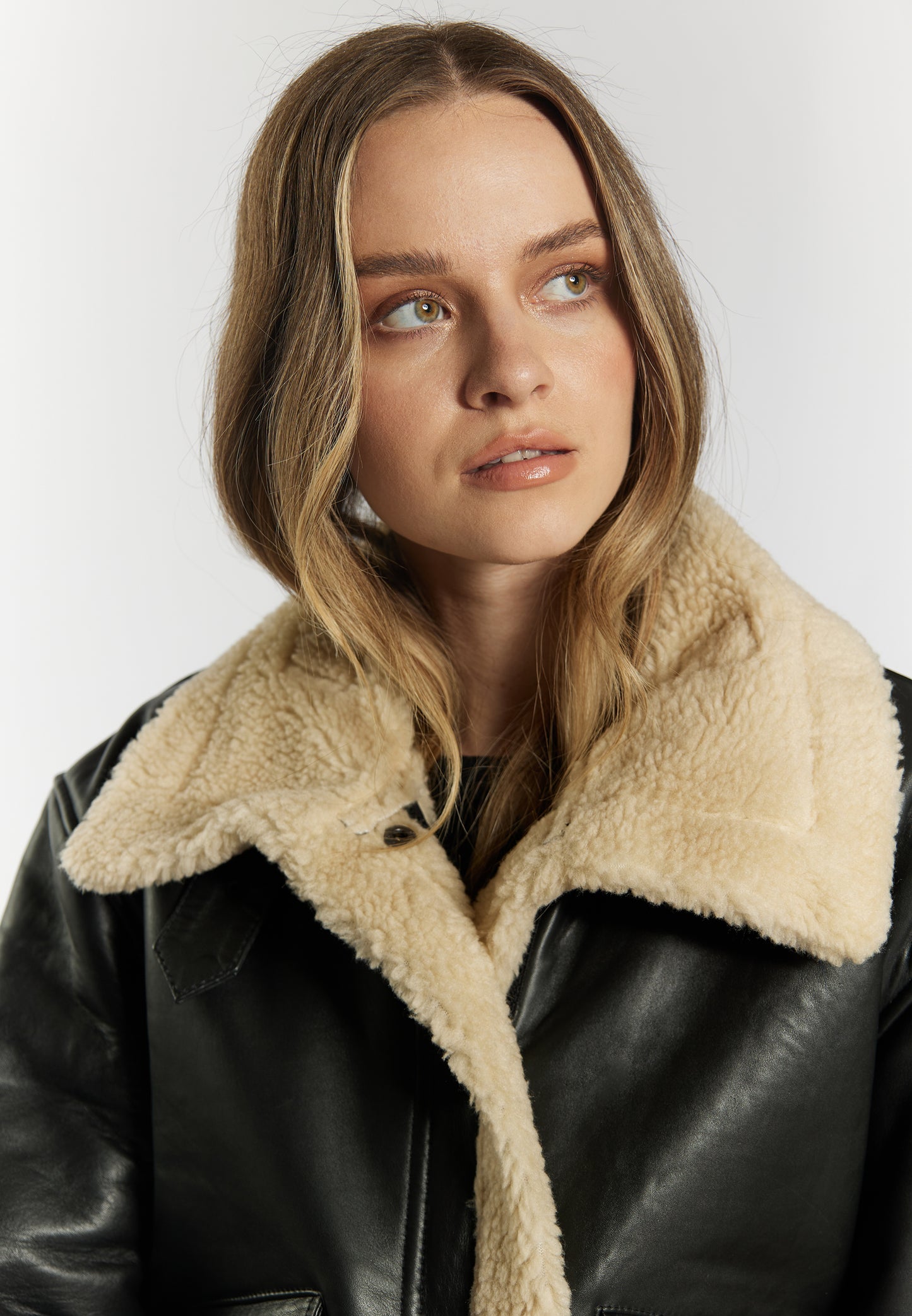 DreiMaster Vintage damska kurtka skórzana z owczej skóry