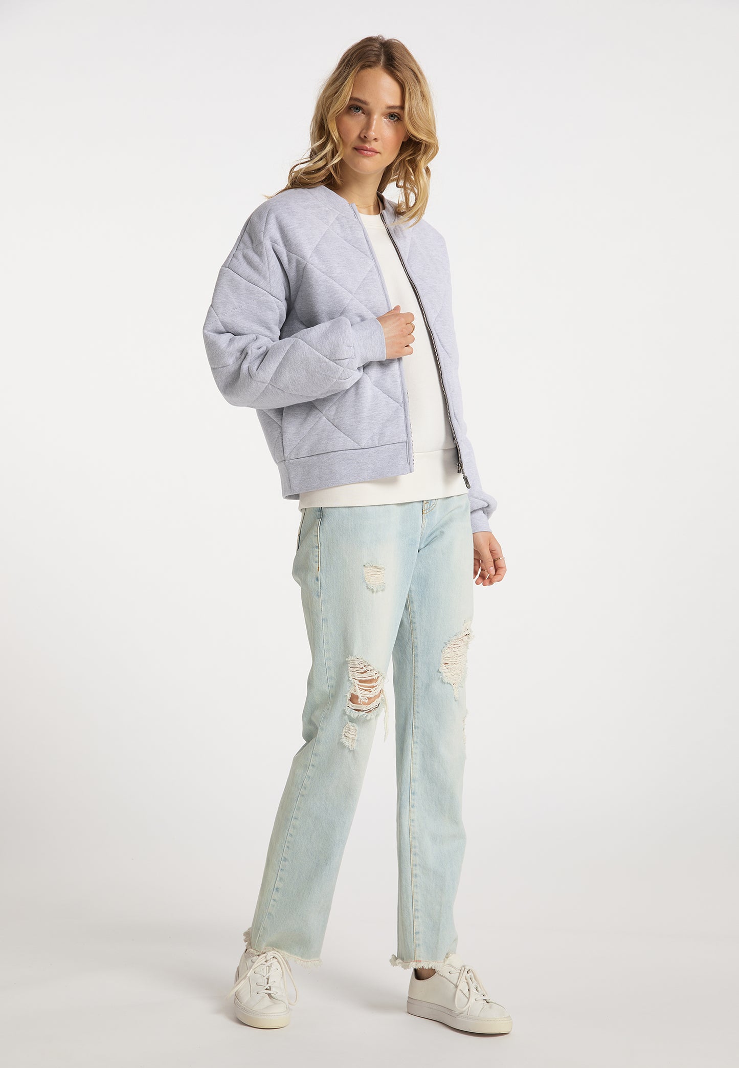 Dreimaster Vintage Damen-Stepp-Sweatjacke