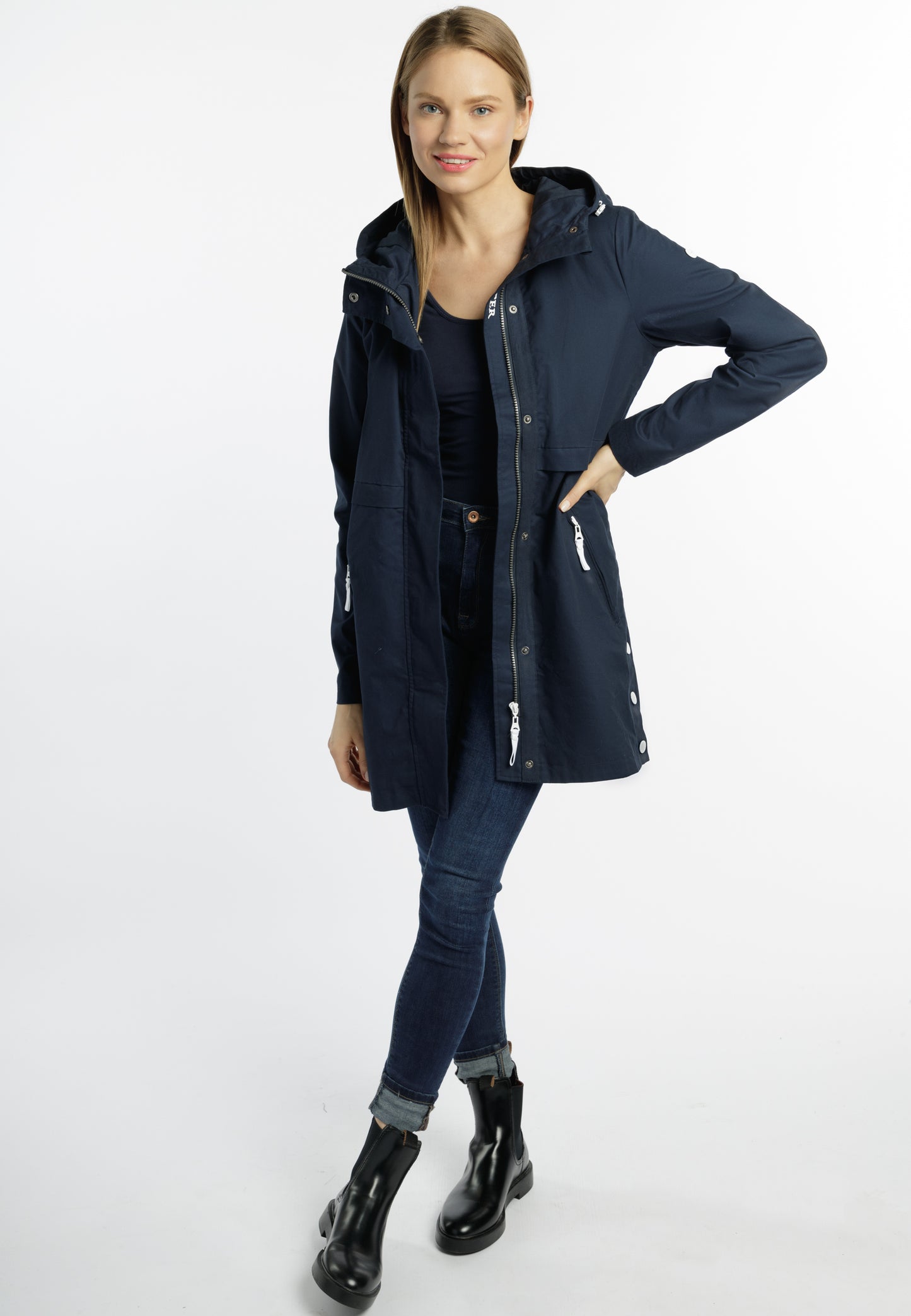 Dreimaster maritim Women's Transitional Cotton Coat