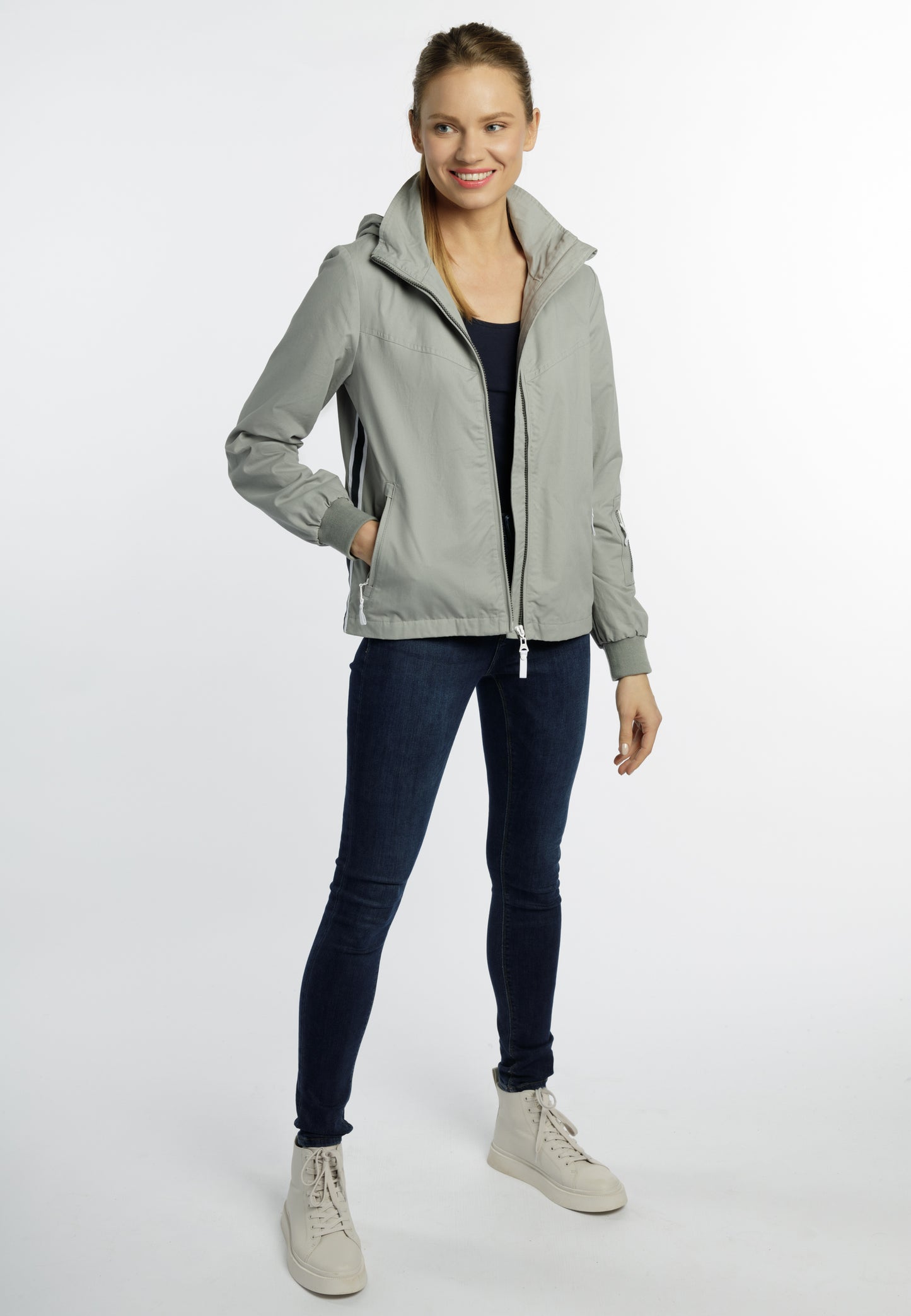 Dreimaster maritim Women's Transition Jacket Made Of Cotton