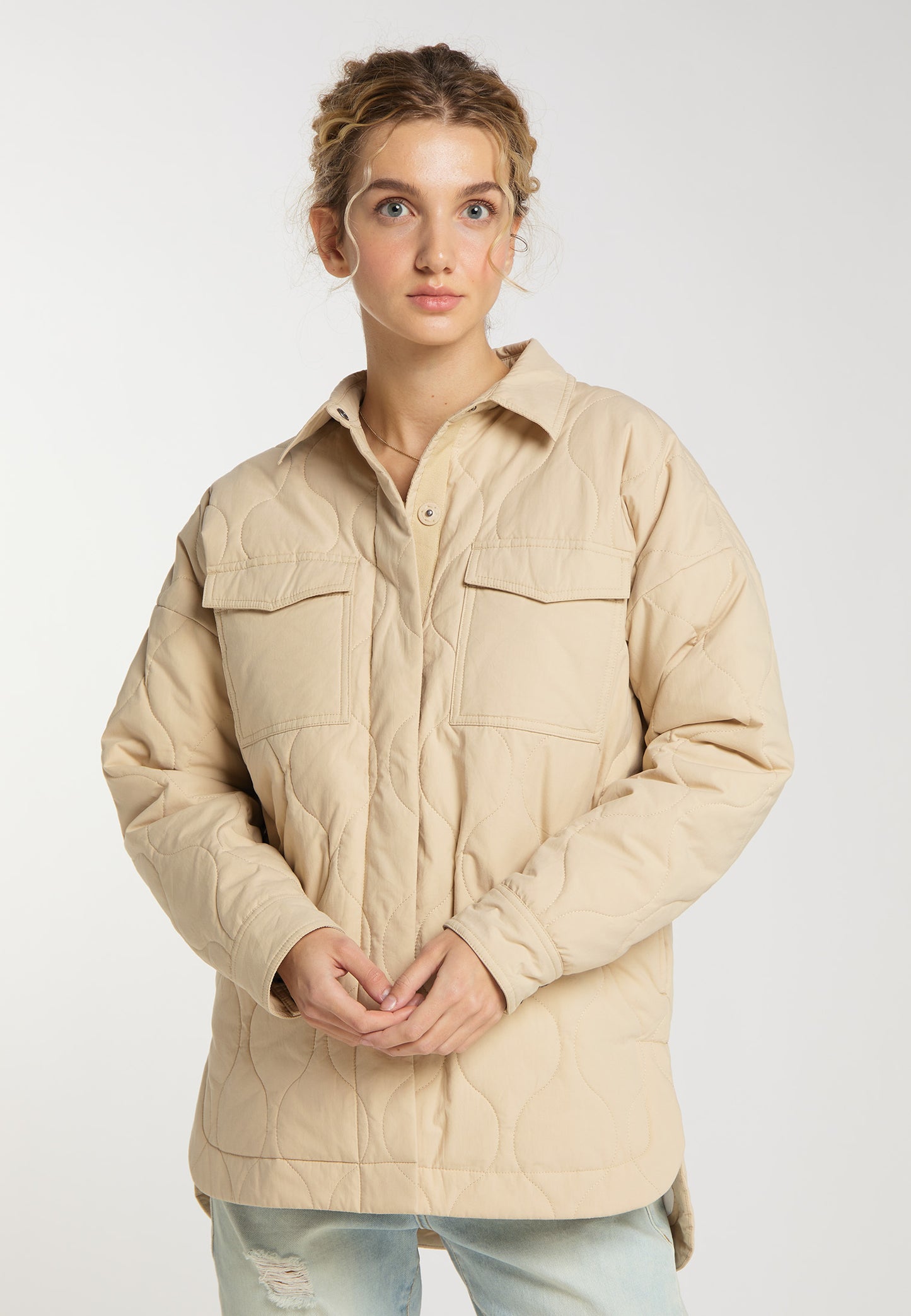Dreimaster Vintage Damen-Overshirt aus Baumwolle