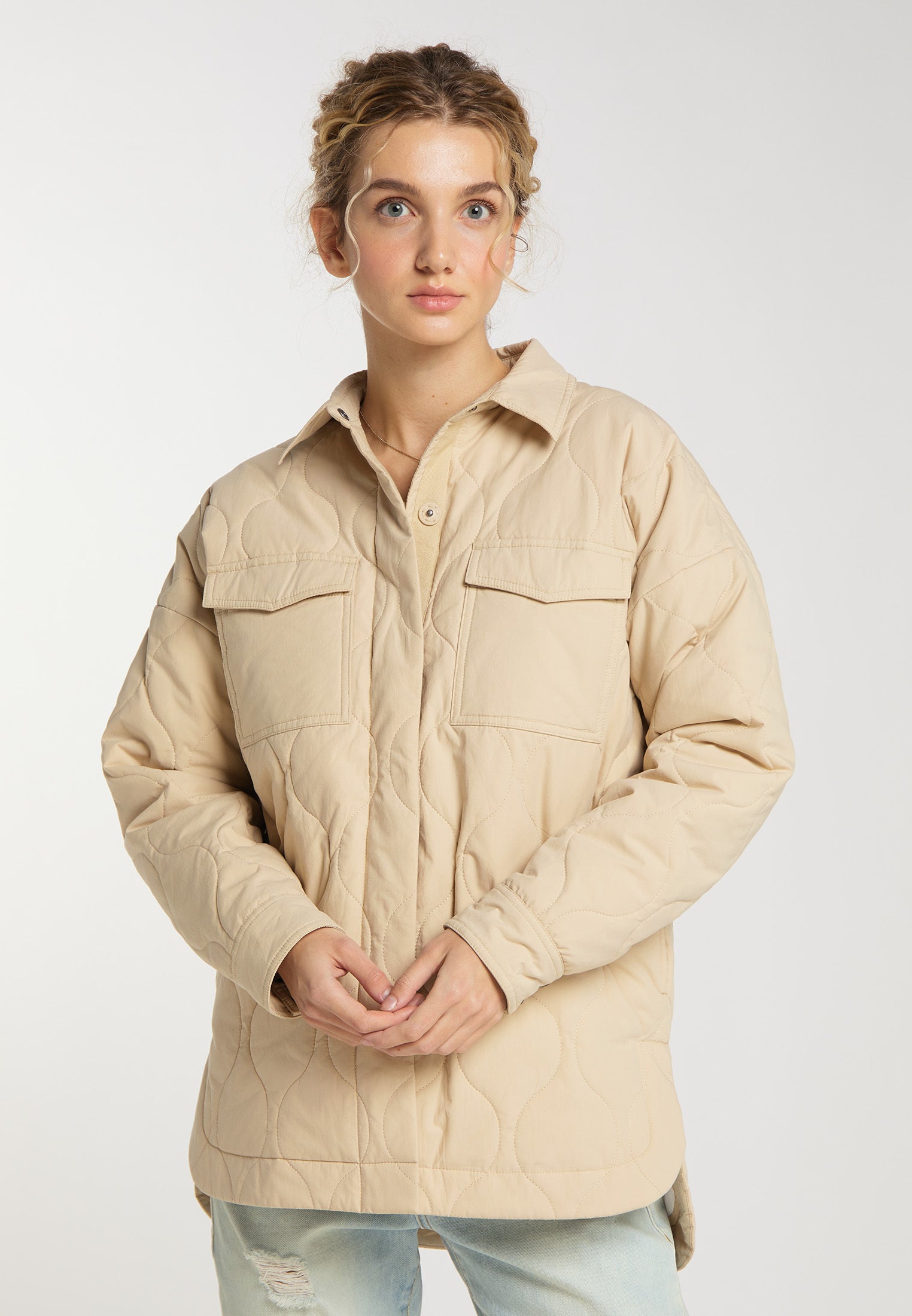 Dreimaster Vintage Damen-Overshirt aus Baumwolle