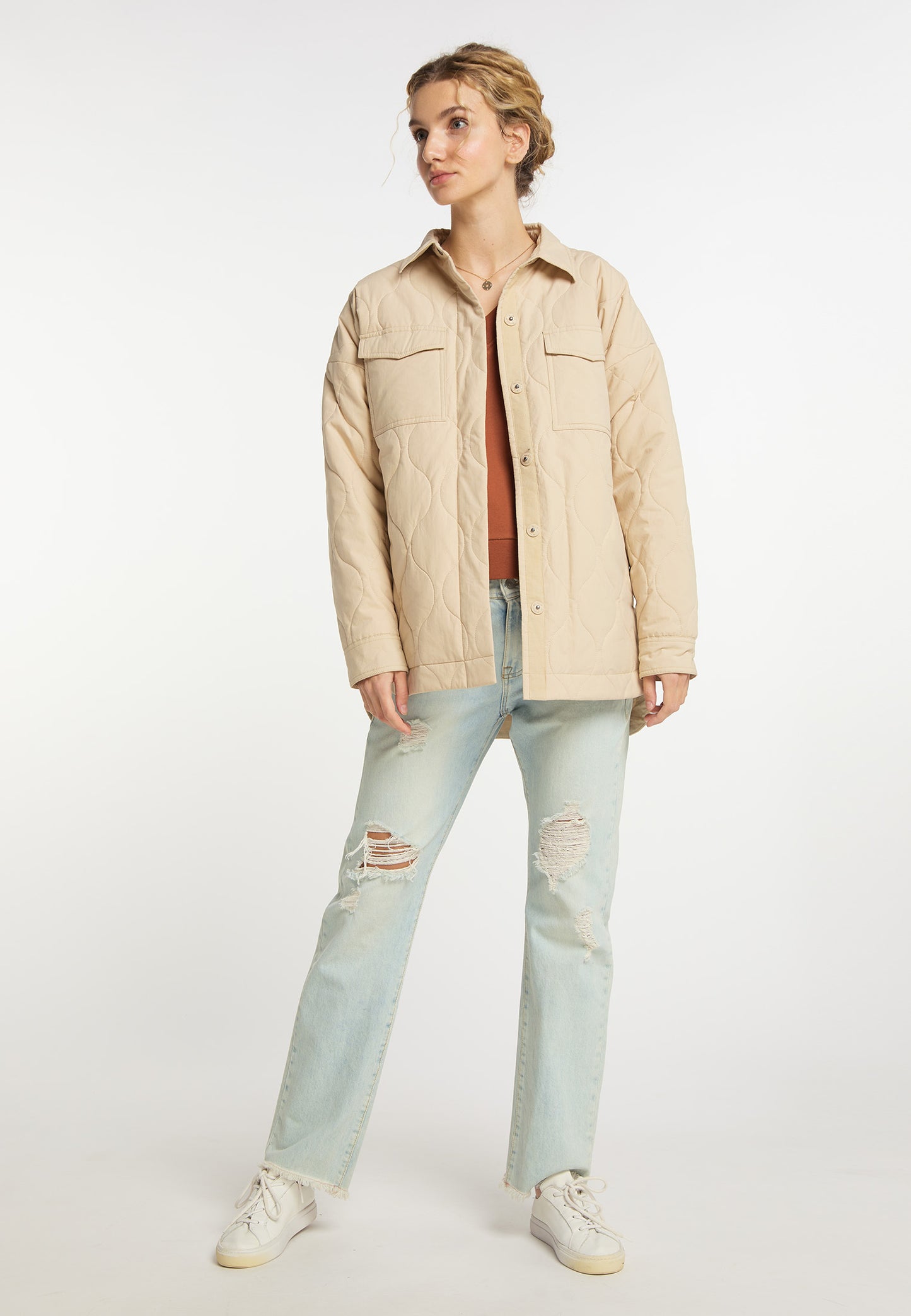 Dreimaster Vintage Damen-Overshirt aus Baumwolle