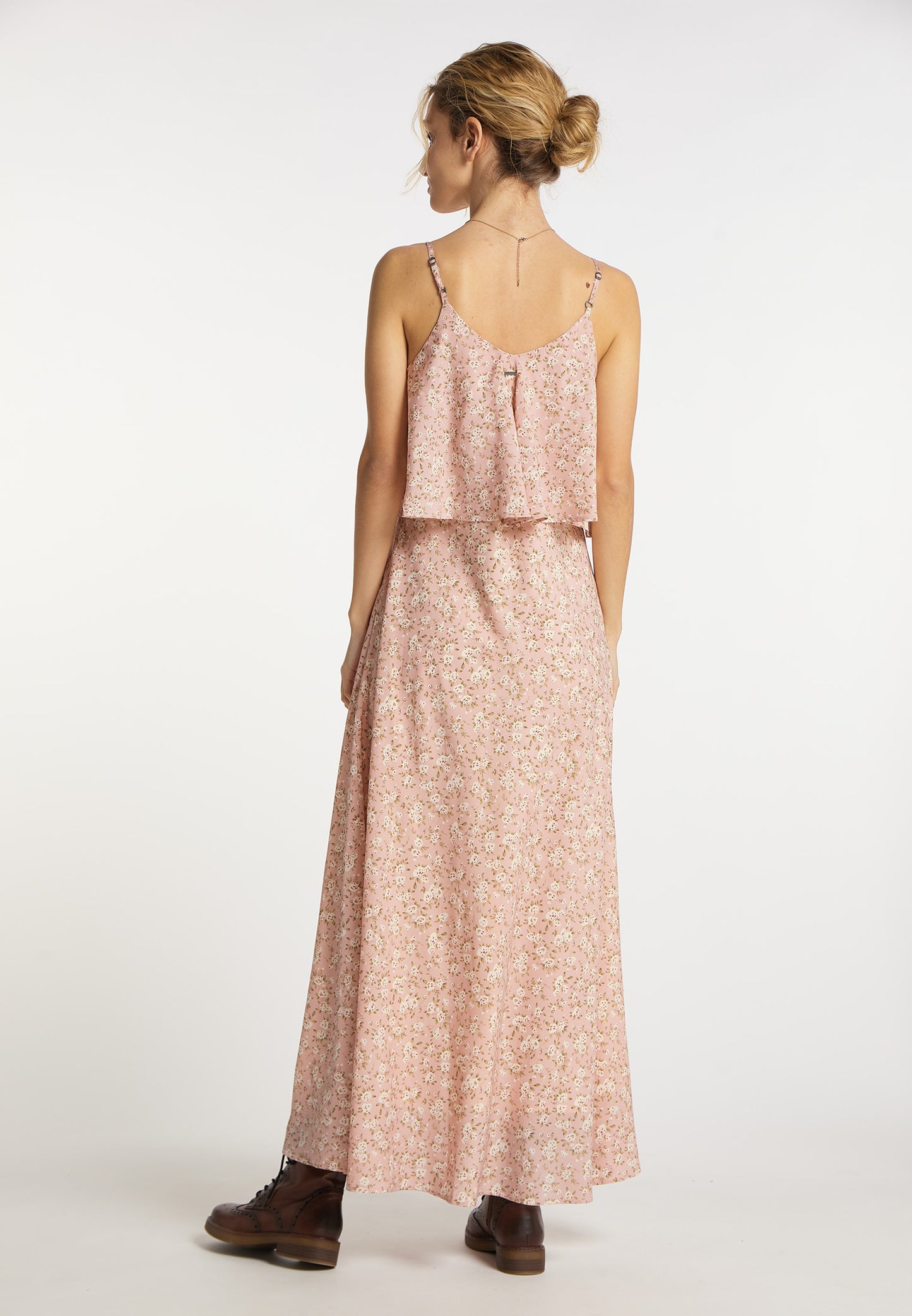 DreiMaster Vintage damska sukienka maxi z nadrukiem