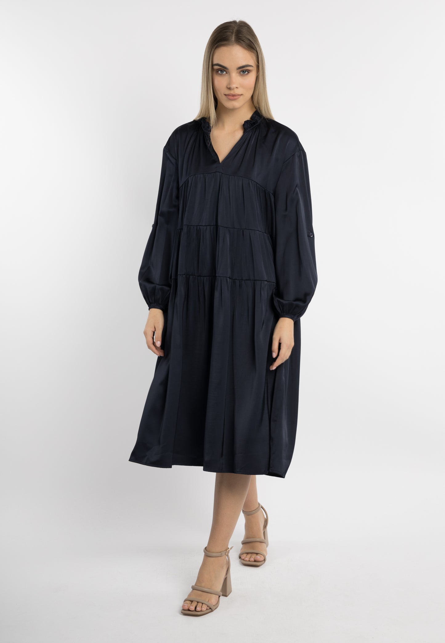 Weites Midikleid für Damen von Dreimaster Klassik