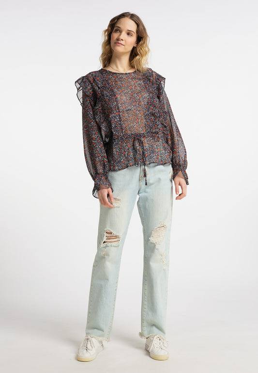 DreiMaster Vintage damska bluzka z długim rękawem