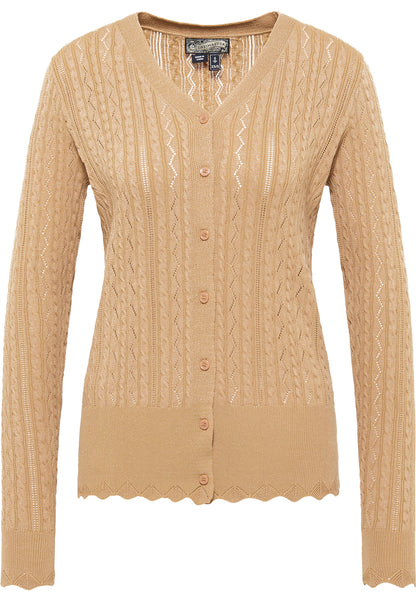 Dreimaster Vintage Damenstrickjacke mit Knopf