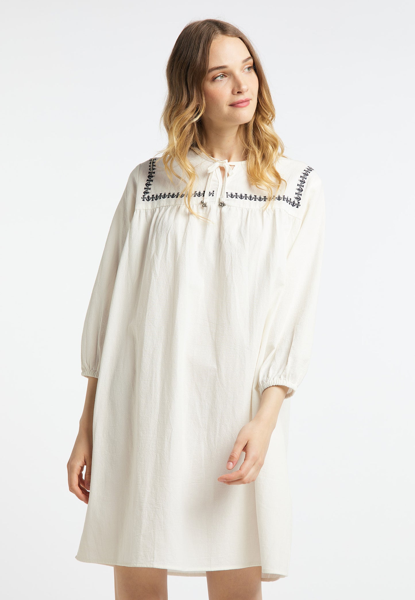 DreiMaster Vintage Women's Midikleid Mit Stickerei