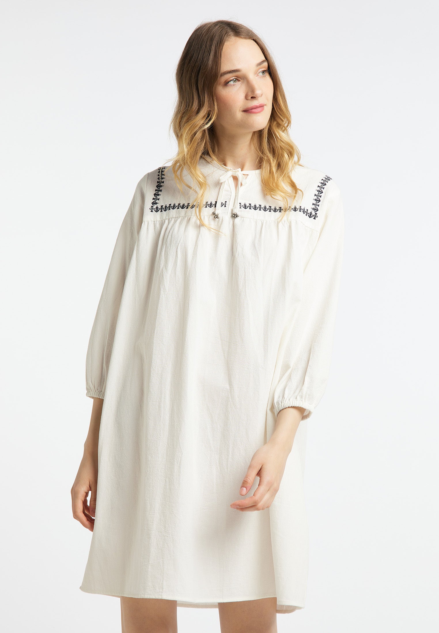 DreiMaster Vintage Women's Midikleid Mit Stickerei