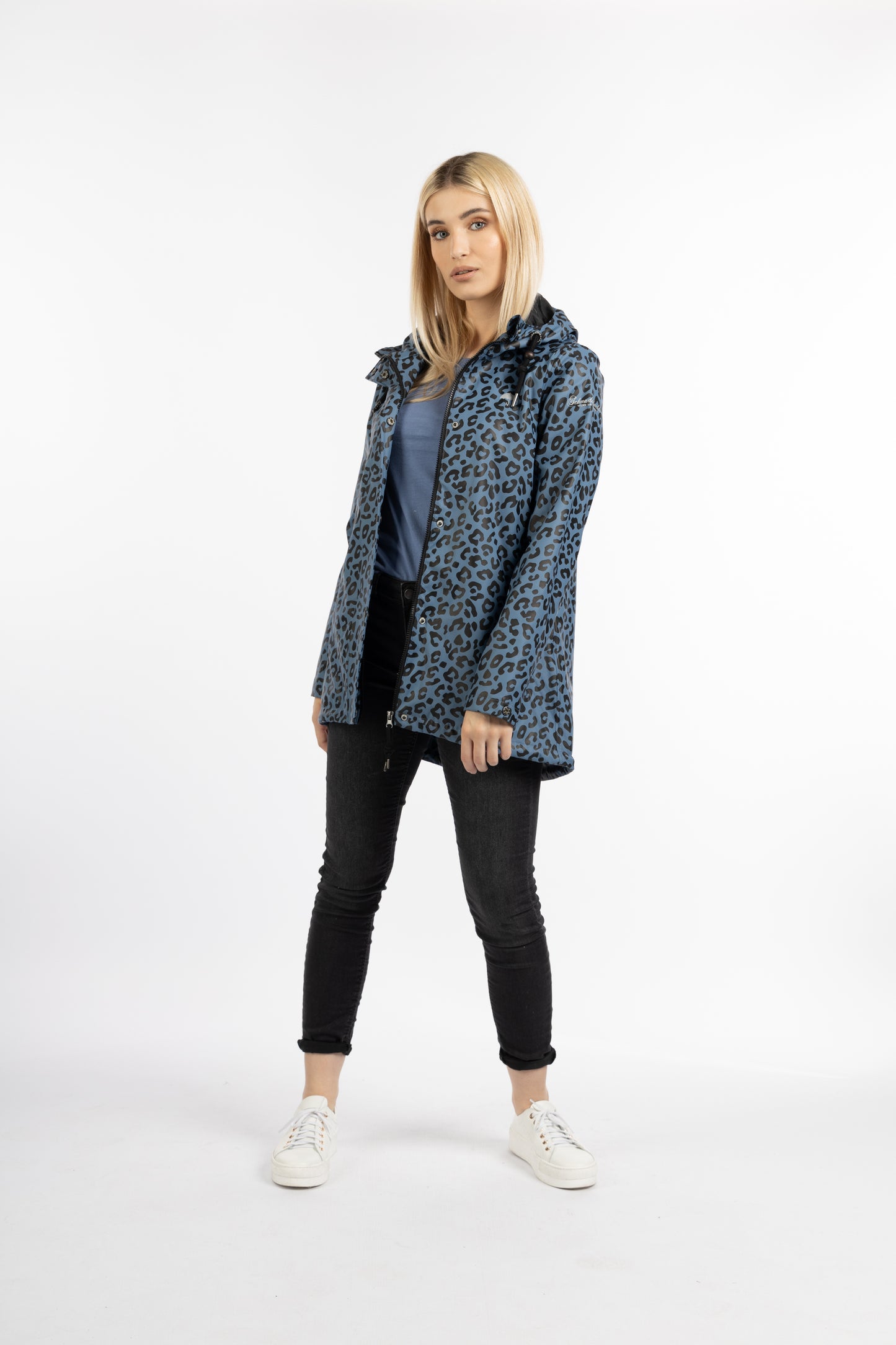 Schmuddelwedda Women's Rain Jacket With Leopard Print