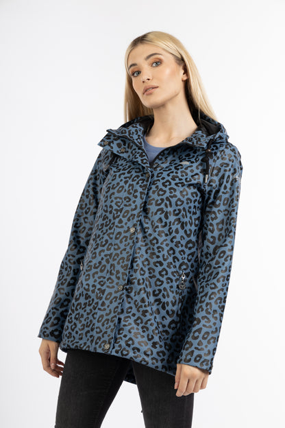 Schmuddelwedda Women's Rain Jacket With Leopard Print