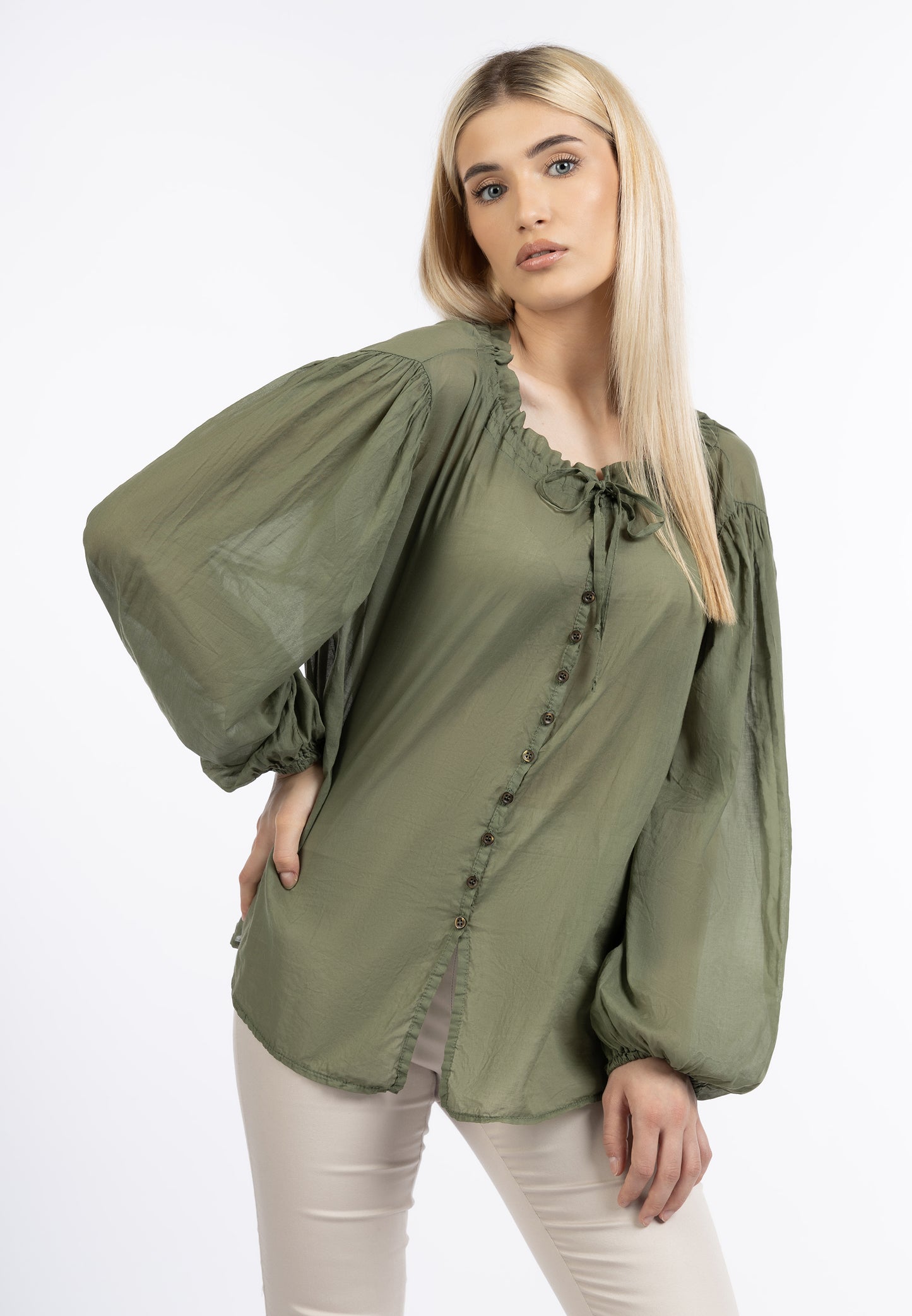 Dreimaster Klassik Women's Cotton Blouse