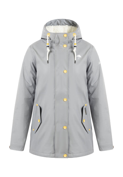 Schmuddelwedda Damen Regenjacke mit Teddy-Futter