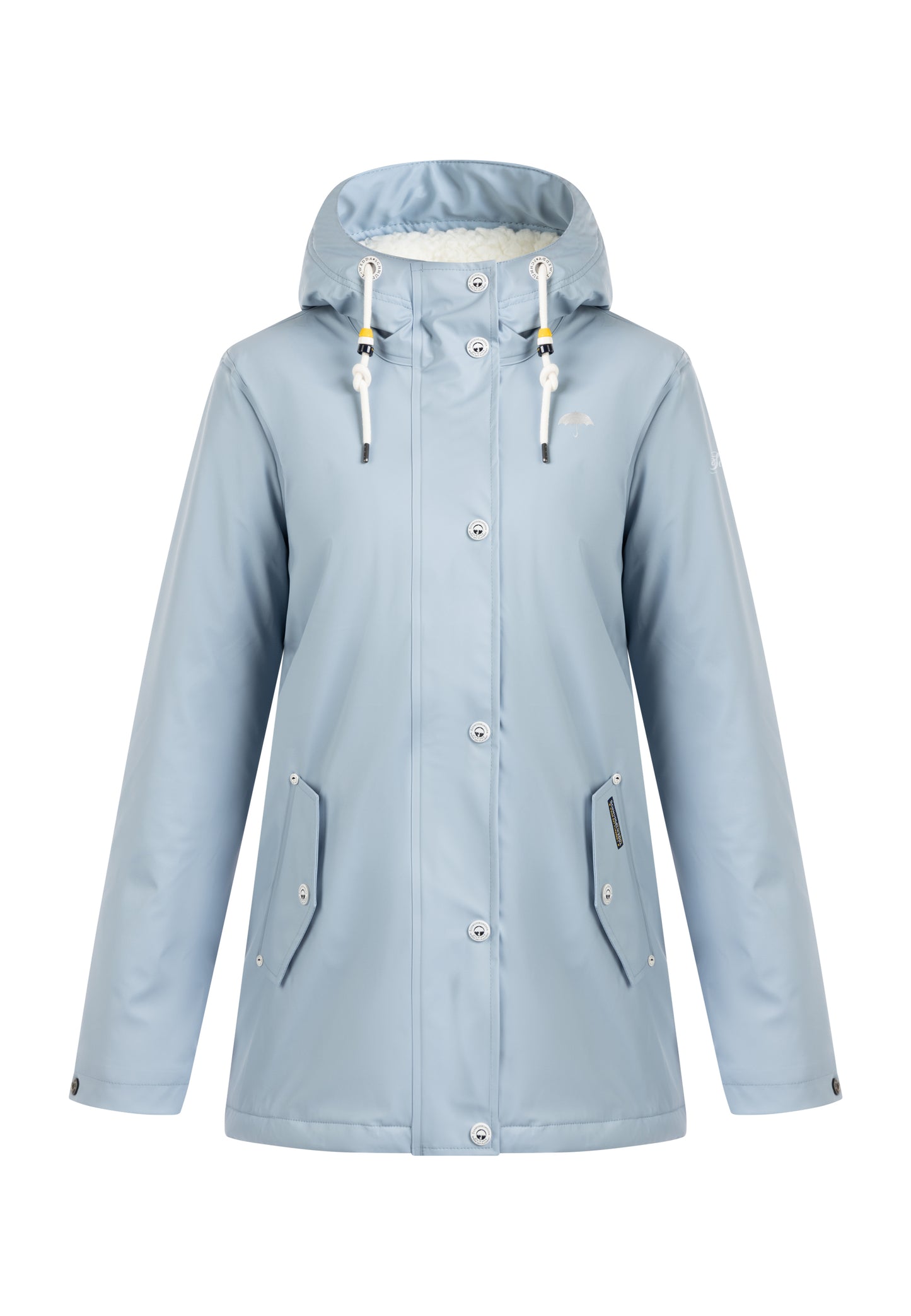 Schmuddelwedda Damen Regenjacke mit Teddy-Futter