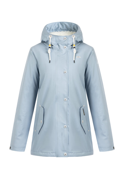 Schmuddelwedda Damen Regenjacke mit Teddy-Futter