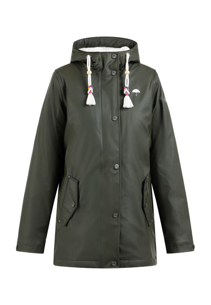 Schmuddelwedda Women's Rain Jacket With Faux Fur Lining