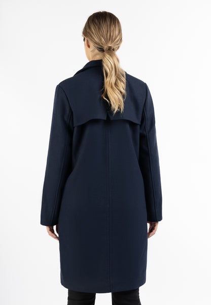 DreiMaster Klassik damski płaszcz przejściowy z mieszanki wełny