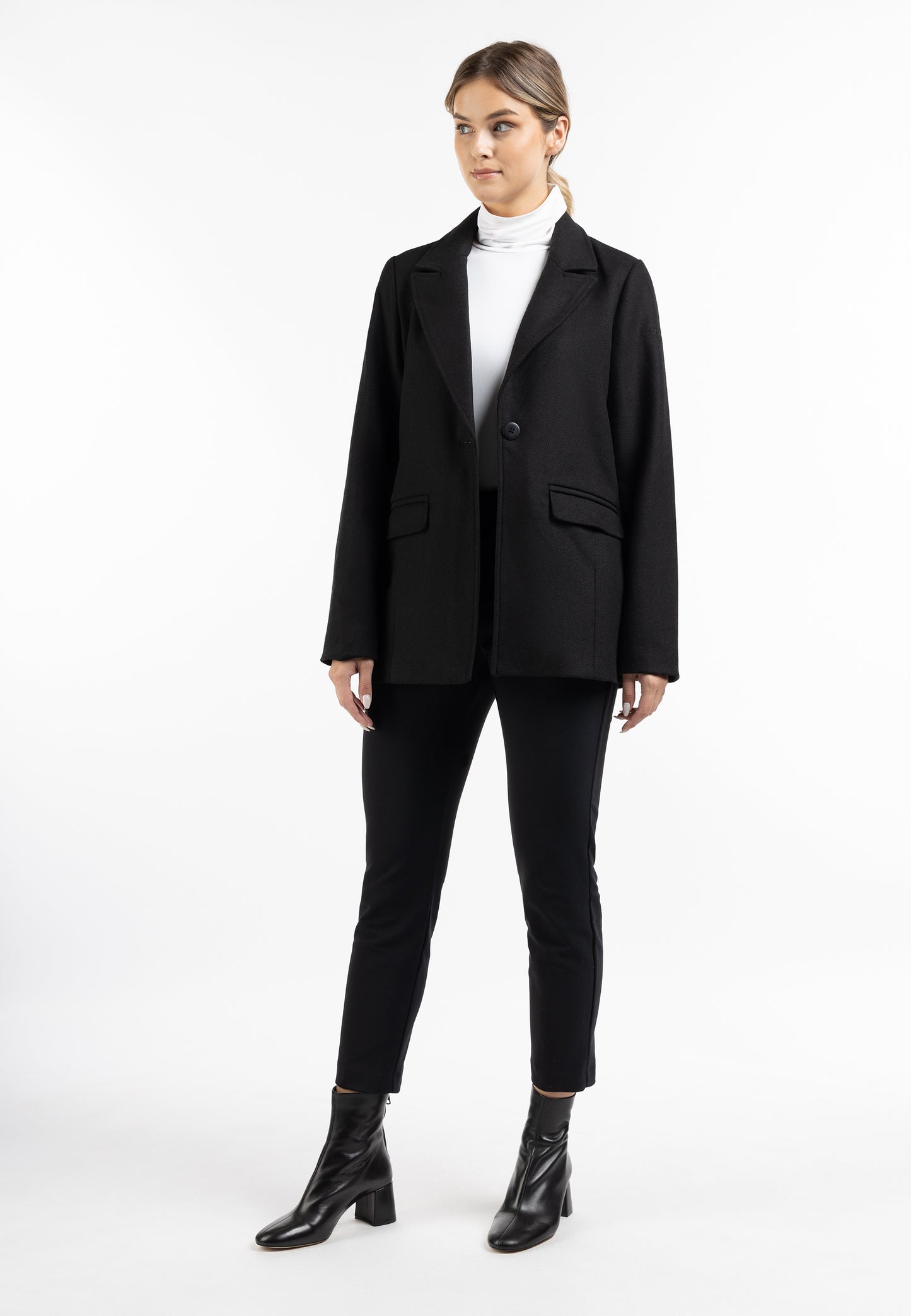 Dreimaster Klassik Damen-Blazer aus langer Wollmischung