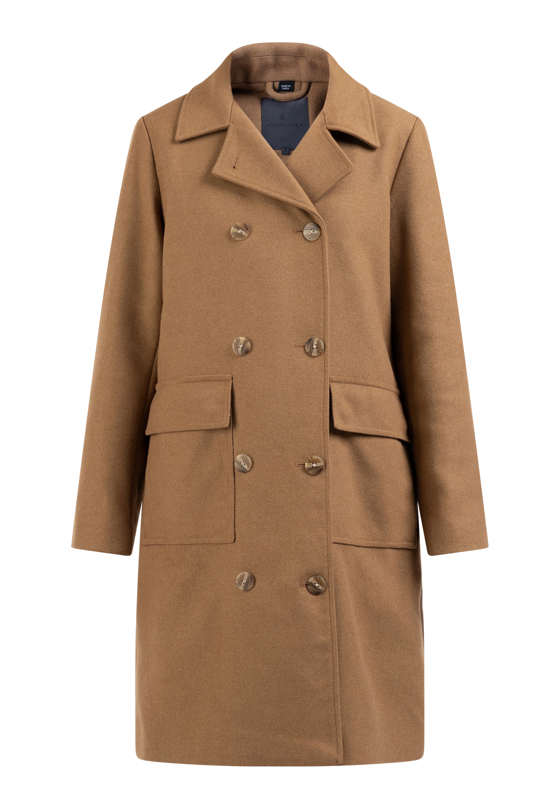 DreiMaster Klassik damski płaszcz przejściowy z mieszanki wełny