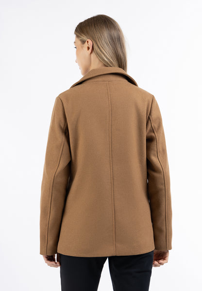DreiMaster Klassik Women's Transitional Pea Coat Made Of A Wool Blend