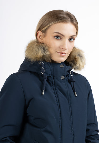 DreiMaster Vintage Women's Winter Blouson With Faux Fur Trim