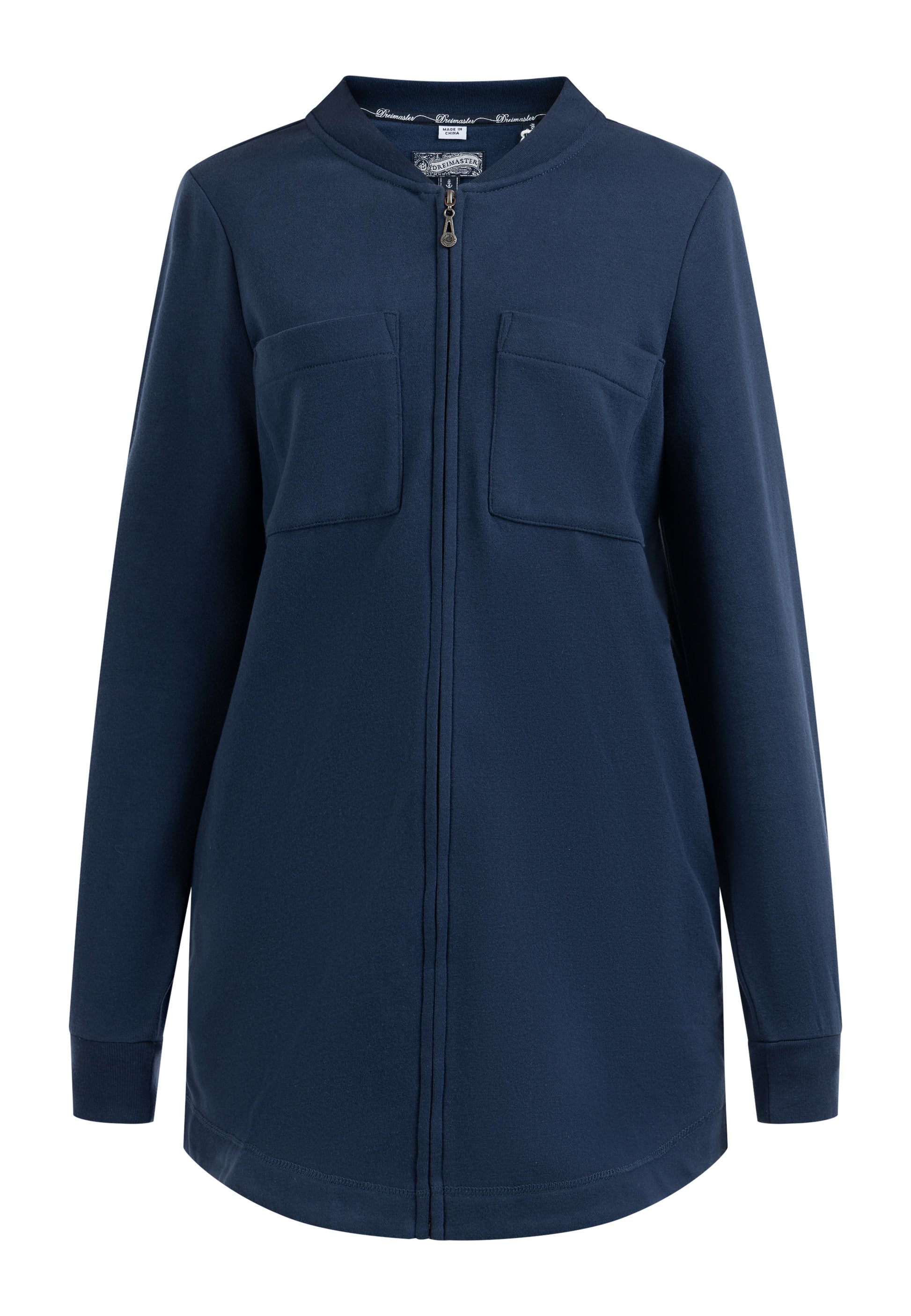 Dreimaster Vintage Damen Lange Sweatjacke