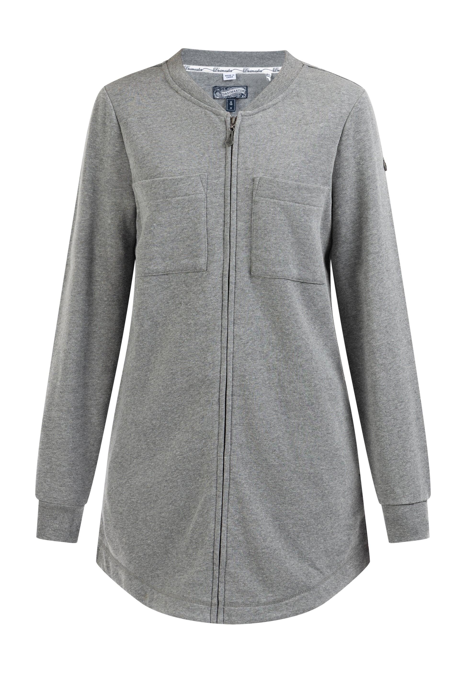 Dreimaster Vintage Damen Lange Sweatjacke