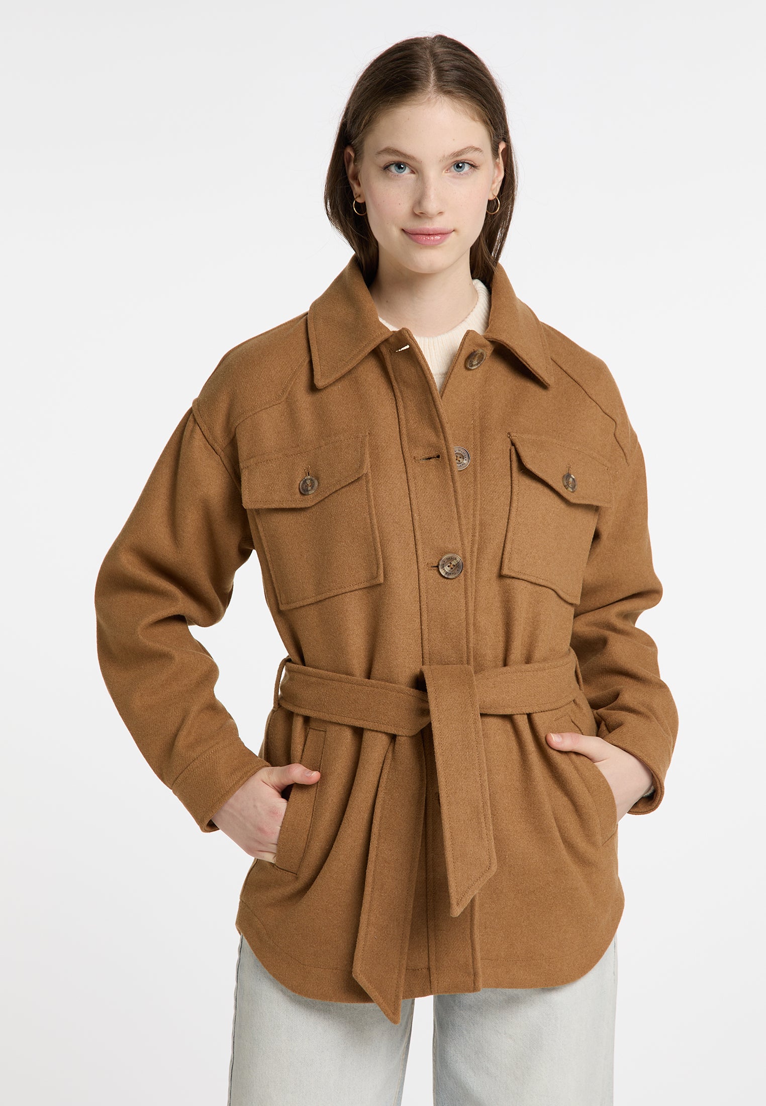 DreiMaster Vintage Women's Transitional Jacket Made From A Wool Blend