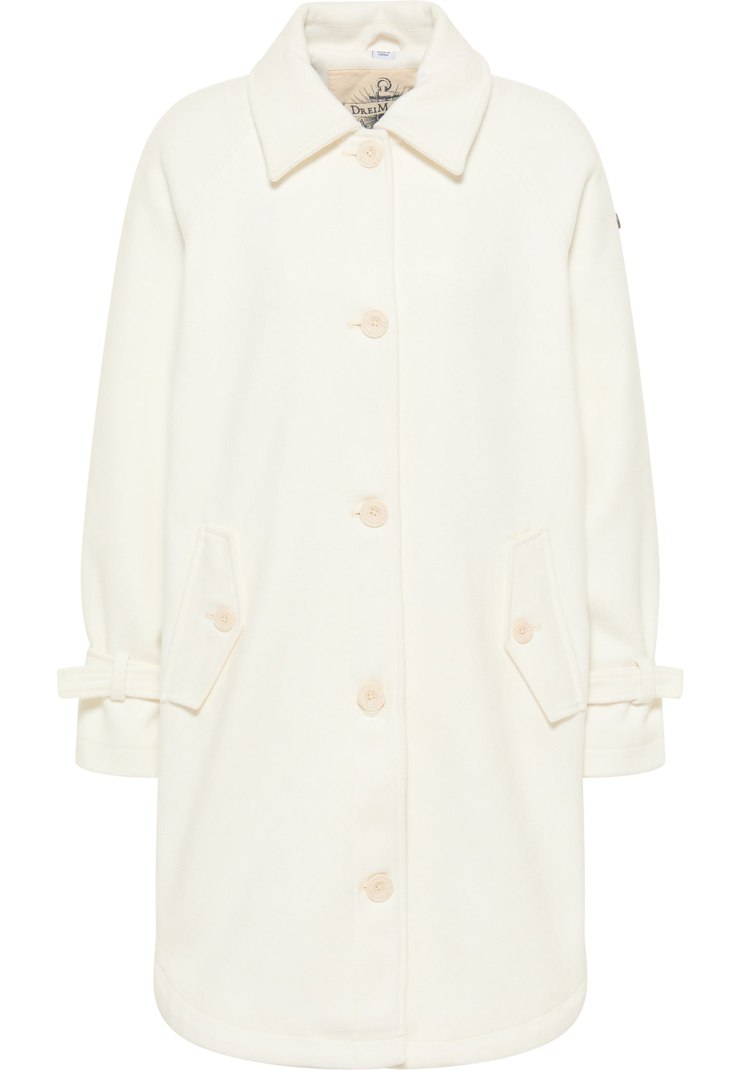 DreiMaster Vintage damski płaszcz przejściowy z mieszanki wełny