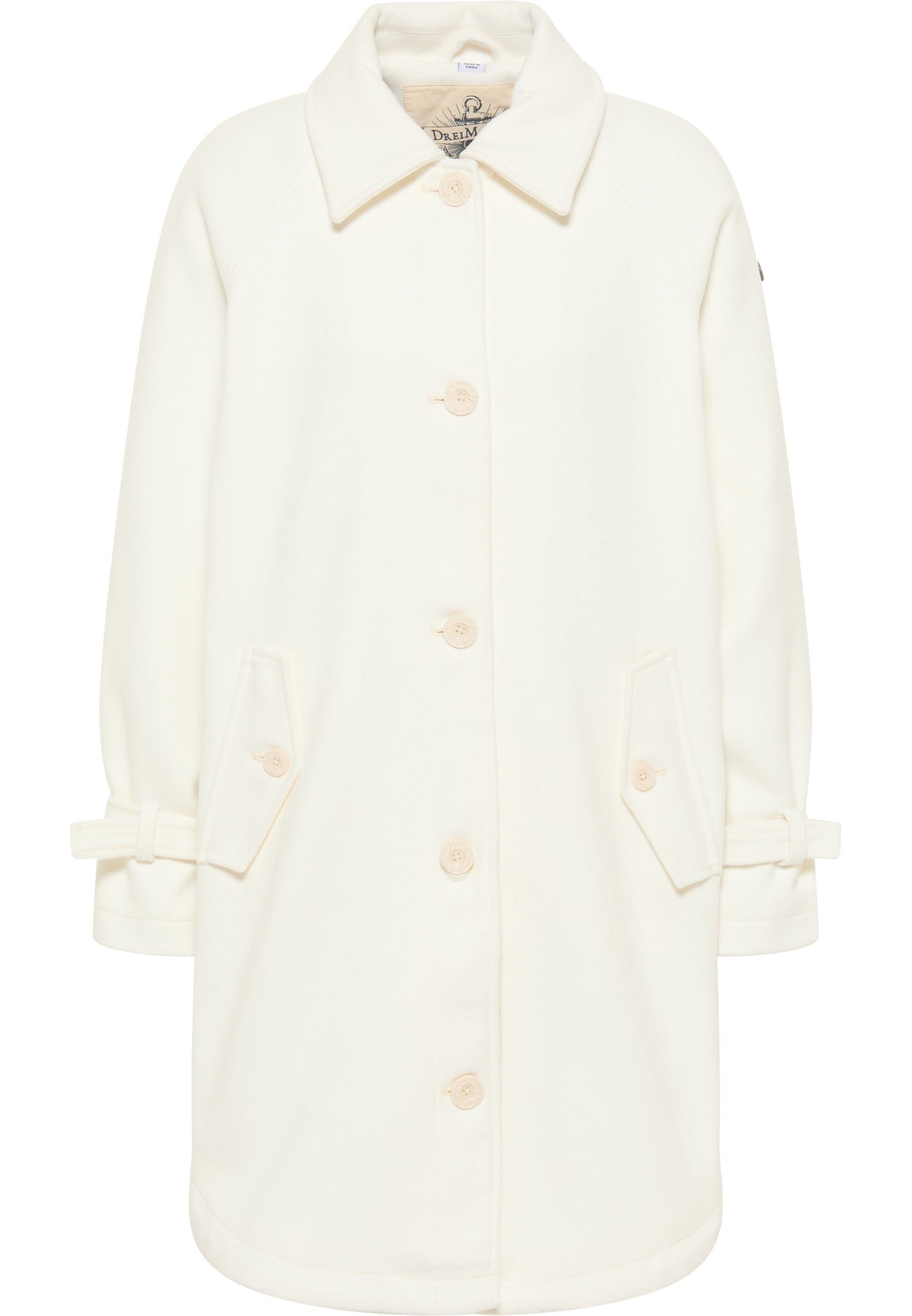 DreiMaster Vintage damski płaszcz przejściowy z mieszanki wełny