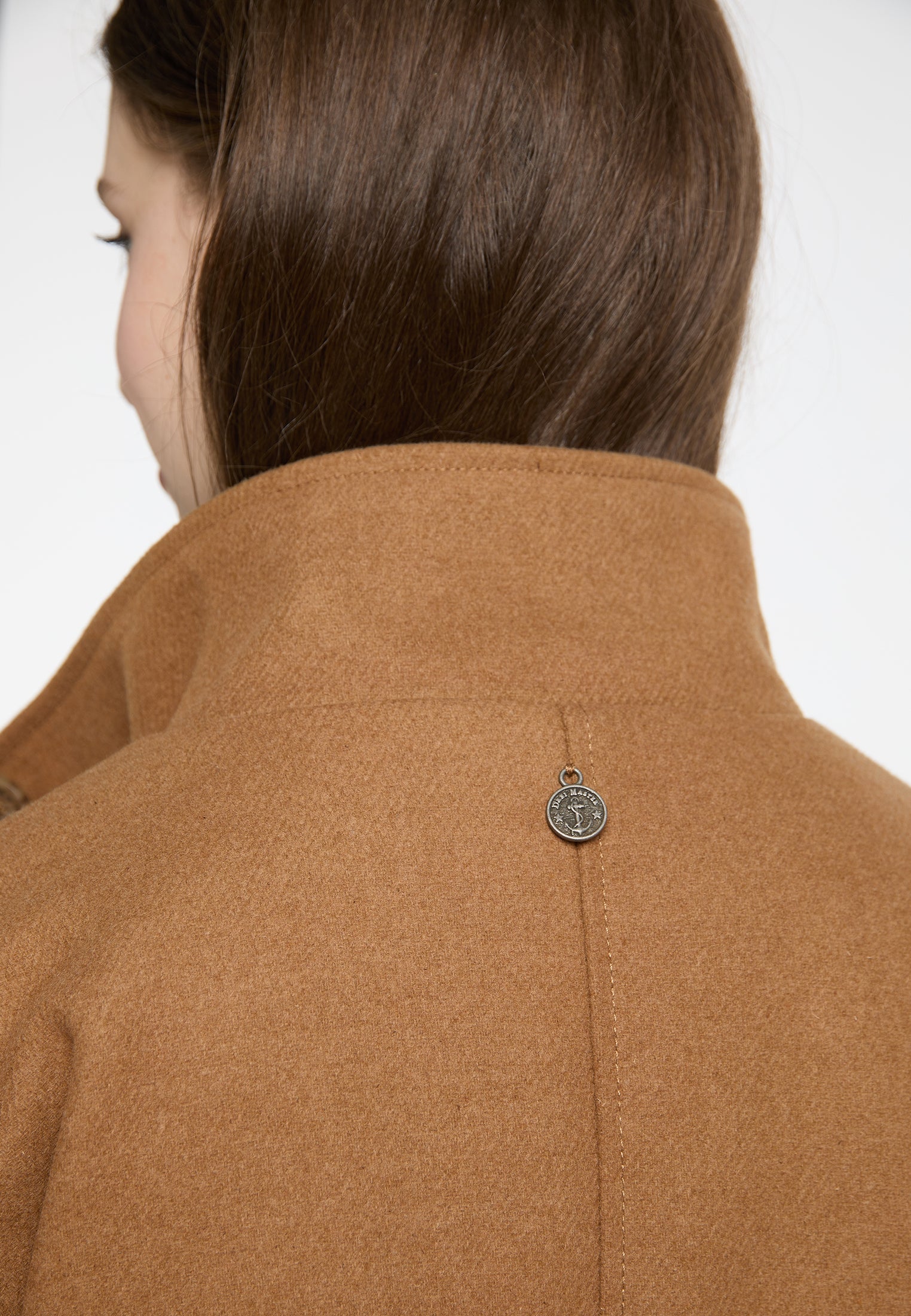 DreiMaster Vintage damski płaszcz przejściowy z mieszanki wełny