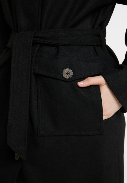 DreiMaster Vintage damski płaszcz przejściowy z mieszanki wełny