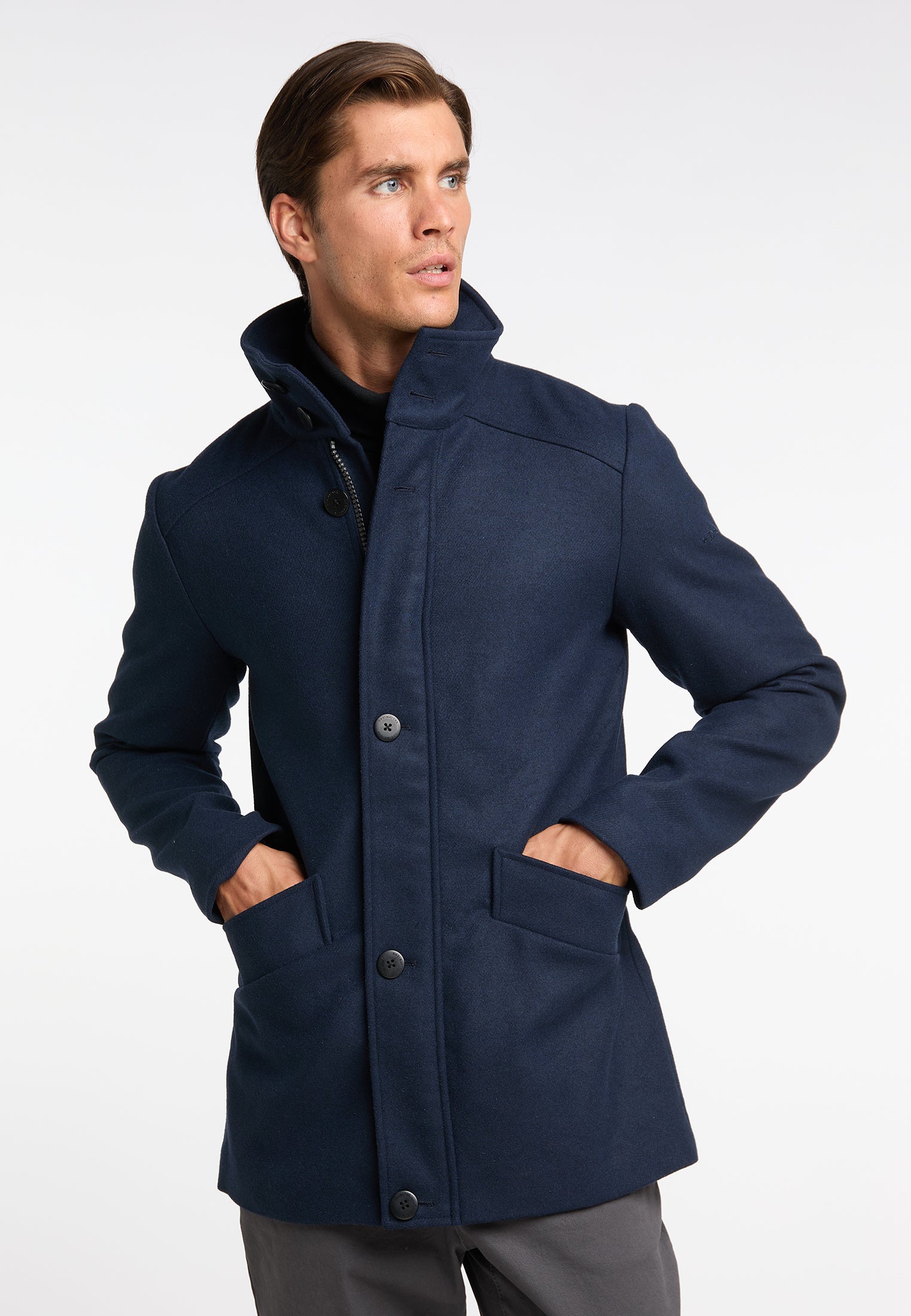DreiMaster Klassik Men's Transitional Jacket Made From A Wool Blend