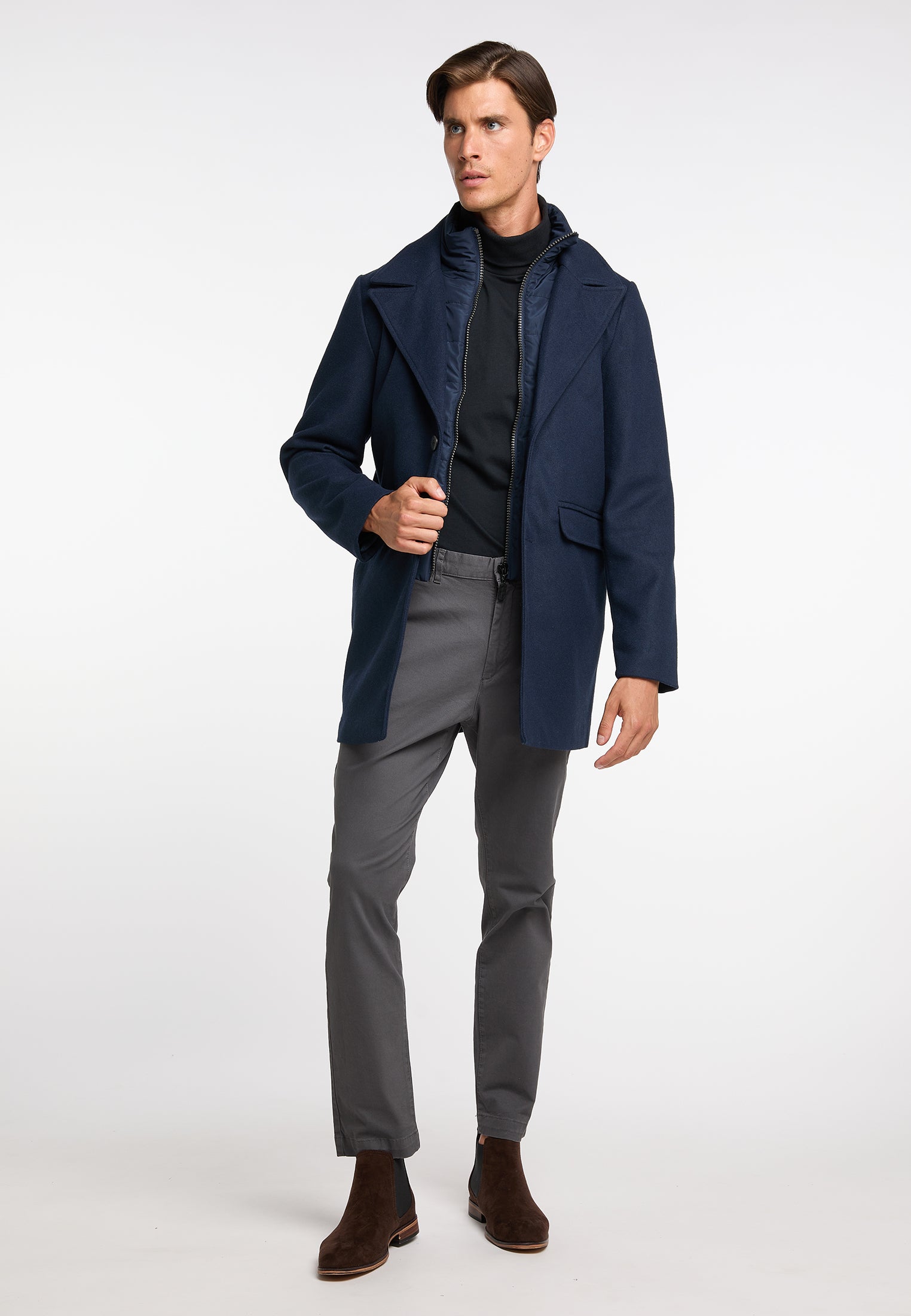 DreiMaster Klassik Men's Wool Blend Transition Coat