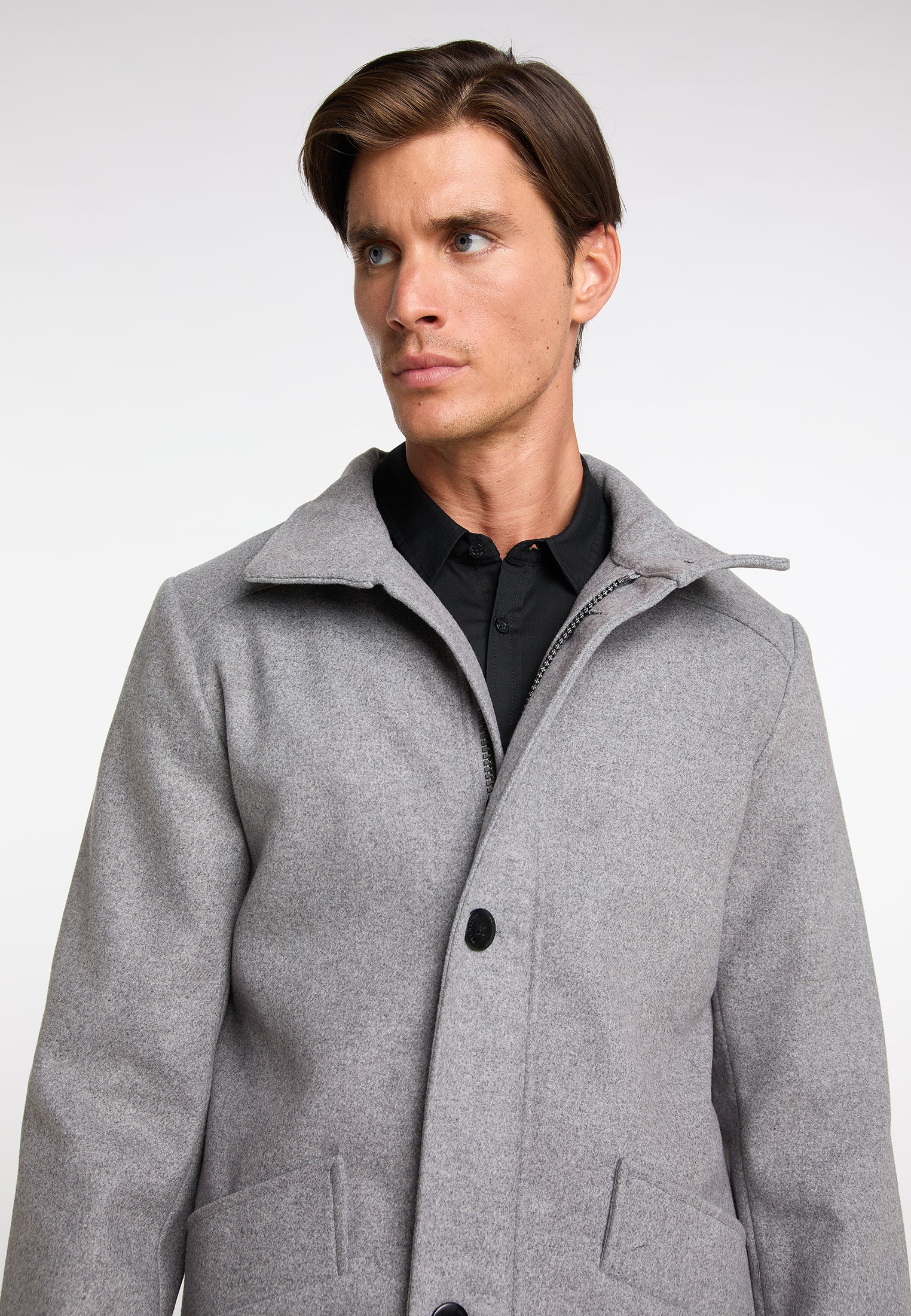 DreiMaster Klassik Men's Transitional Jacket Made From A Wool Blend