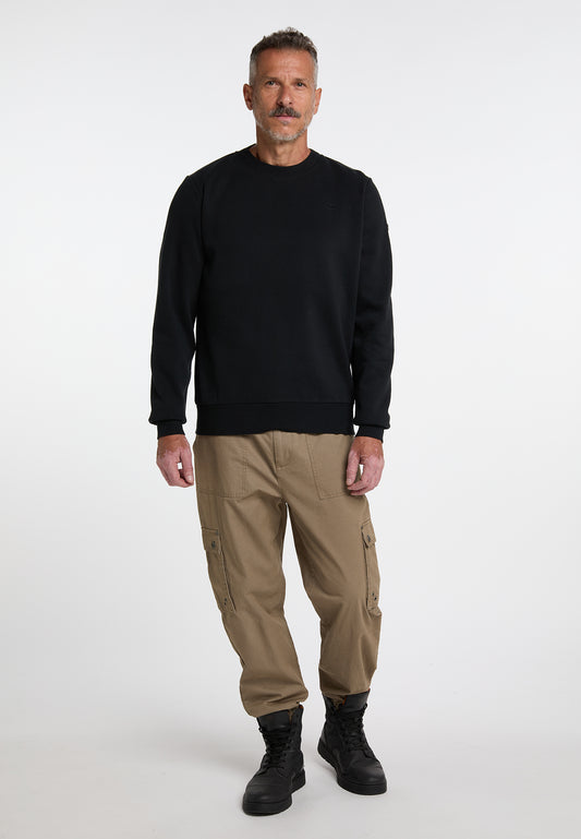 Dreimaster Vintage Herren-Sweatshirt in Übergröße mit Rundhalsausschnitt