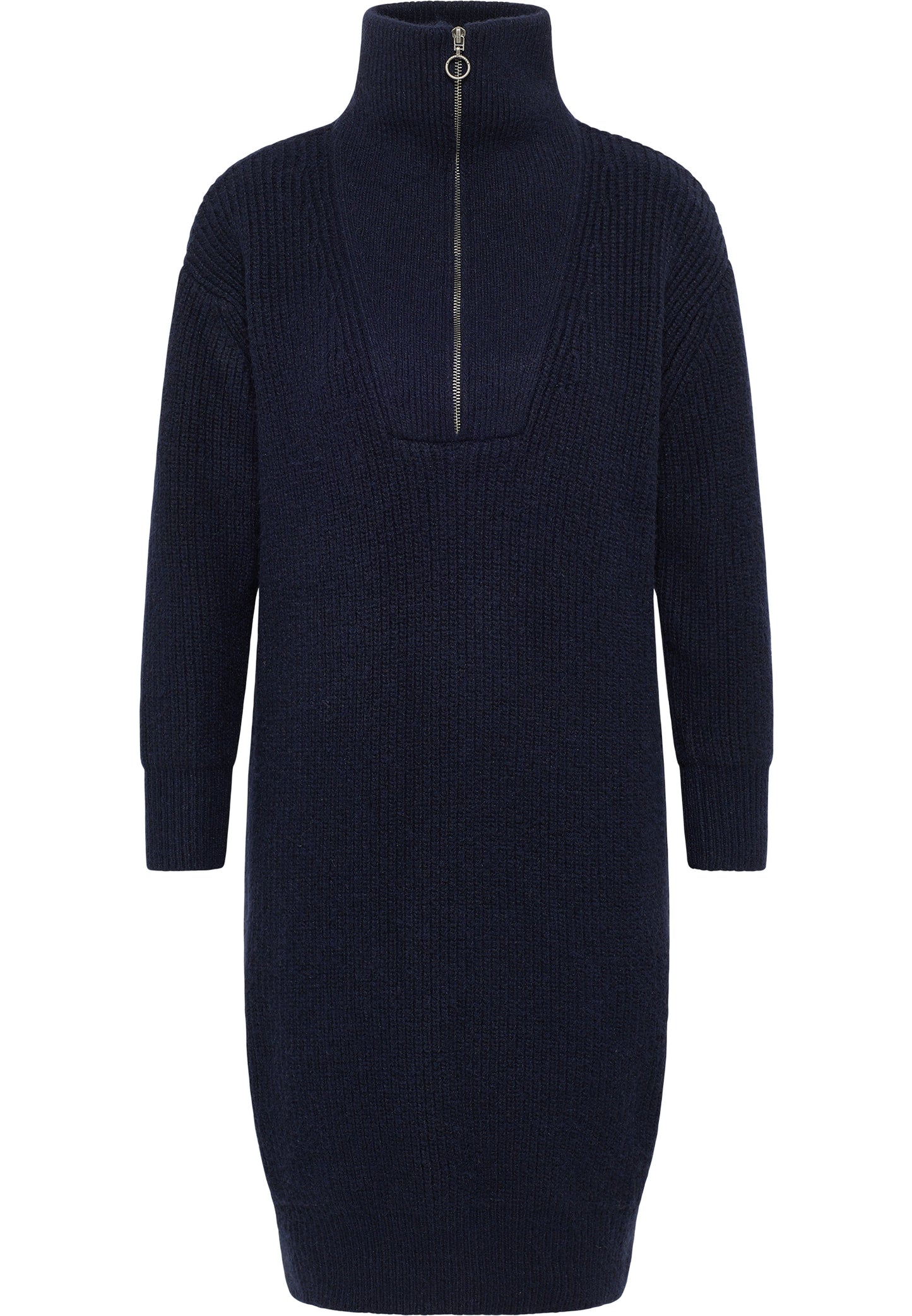 DreiMaster Vintage damska dzianinowa sukienka midi z długim rękawem