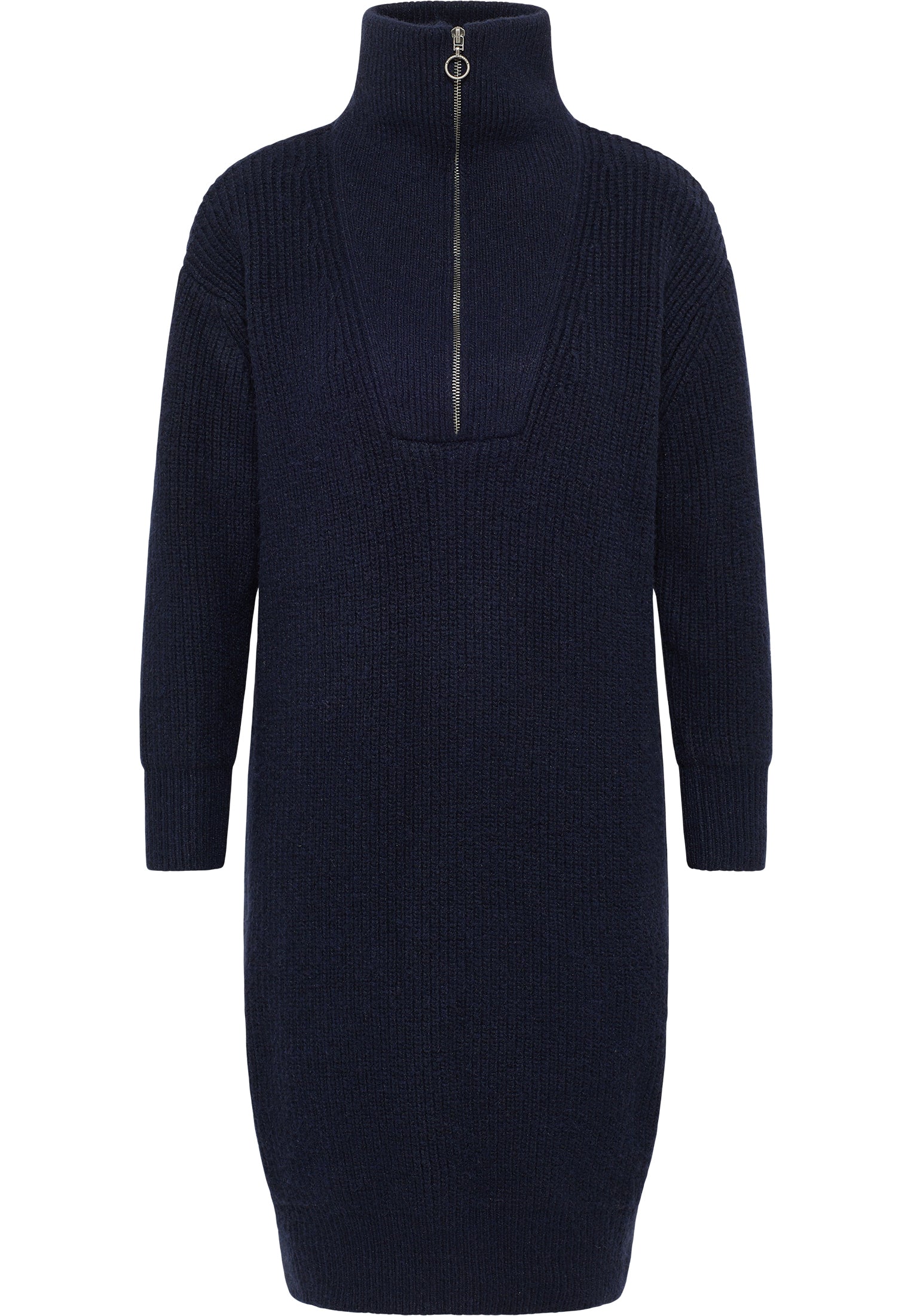 DreiMaster Vintage damska dzianinowa sukienka midi z długim rękawem