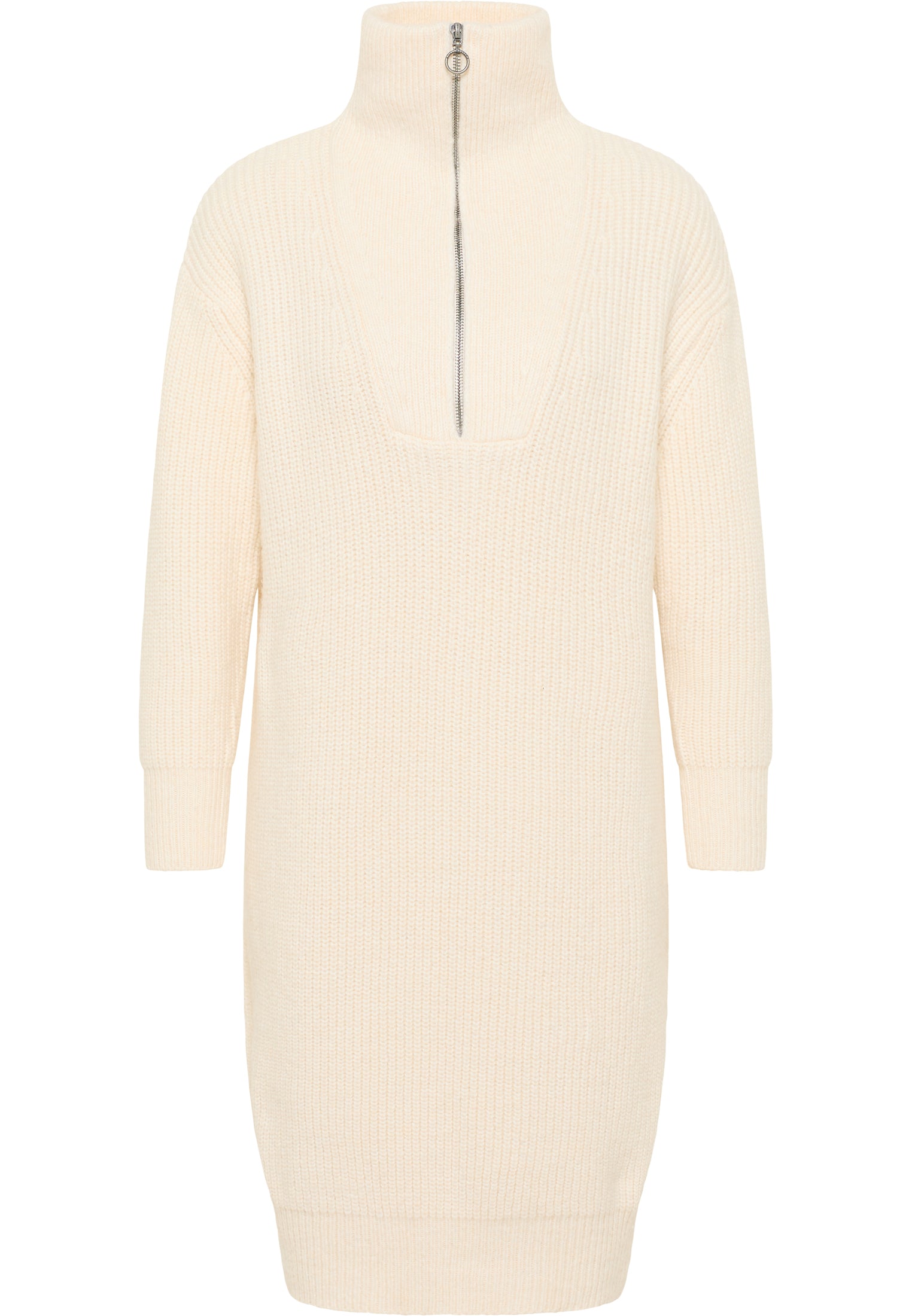 DreiMaster Vintage damska dzianinowa sukienka midi z długim rękawem