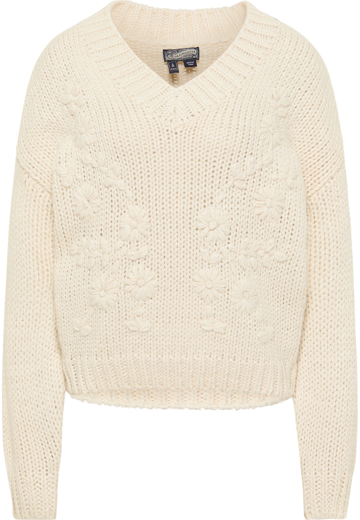 Dreimaster Vintage Damen Grobstrickpullover