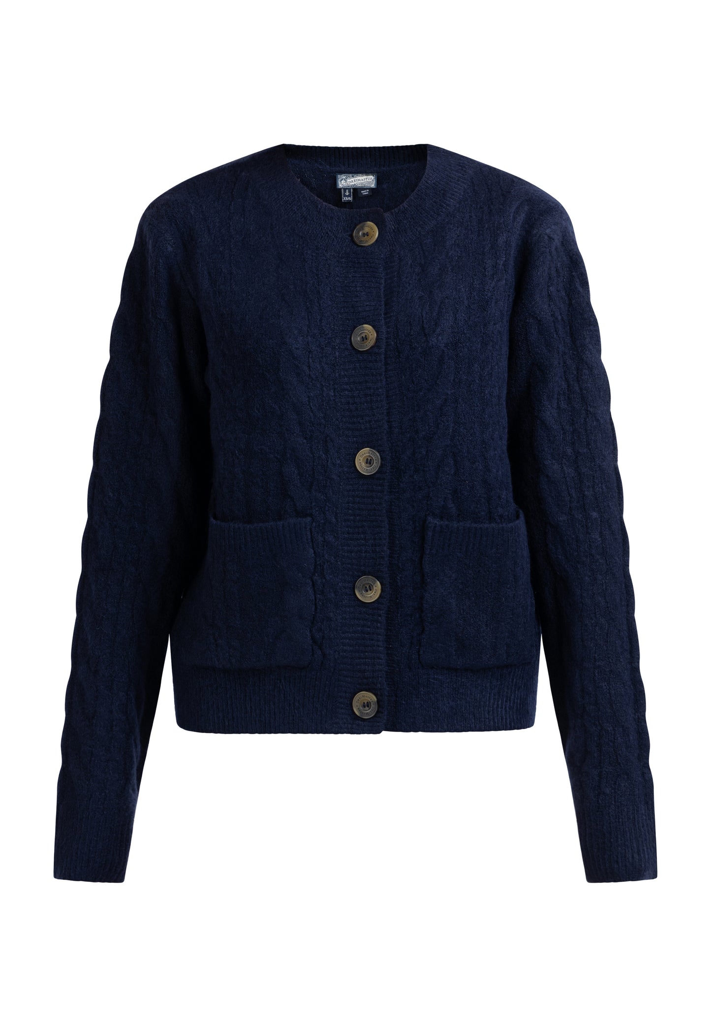 Dreimaster Vintage Damenstrickjacke mit Knopf