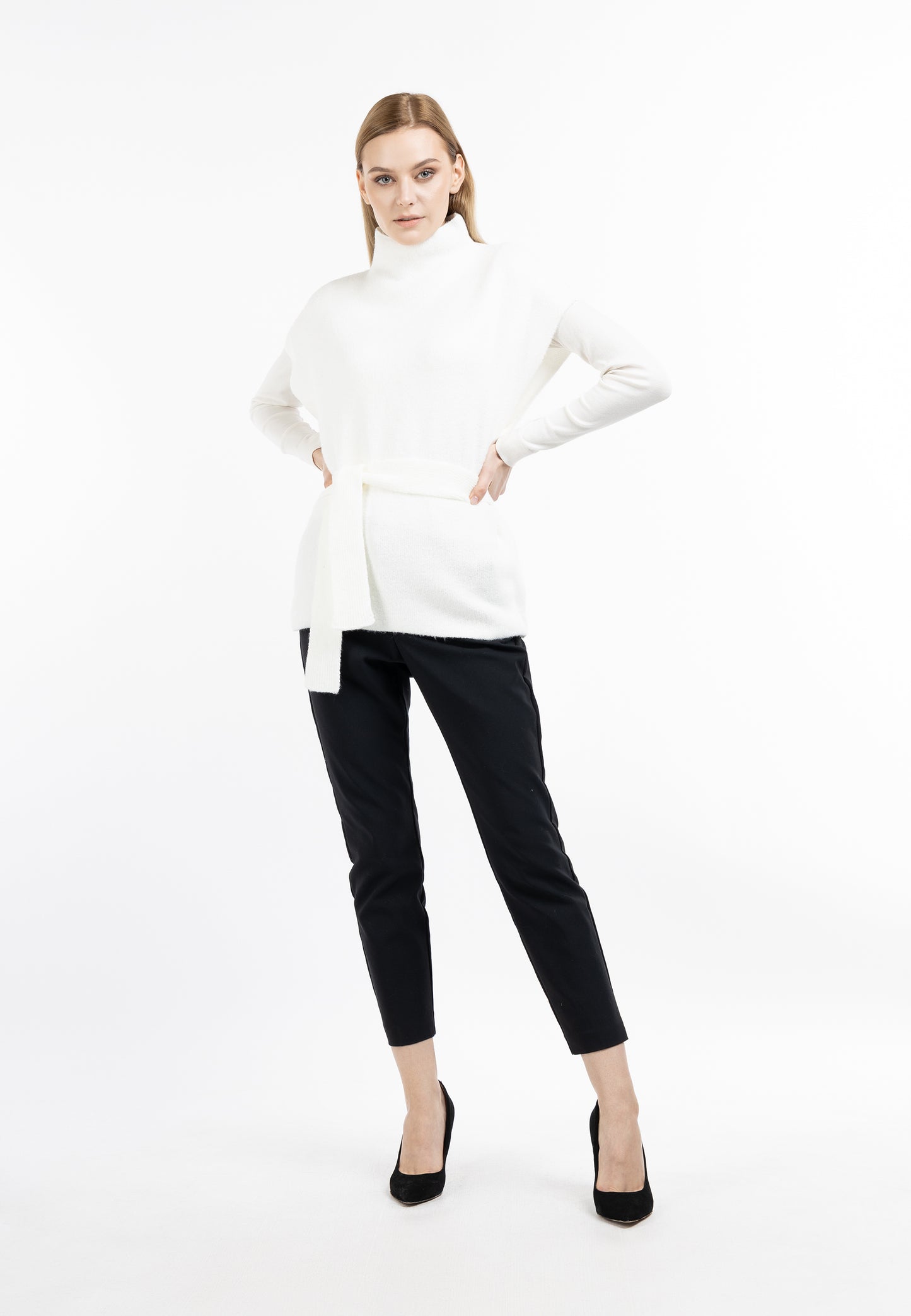 DreiMaster Klassik damskie ponczo z dzianiny