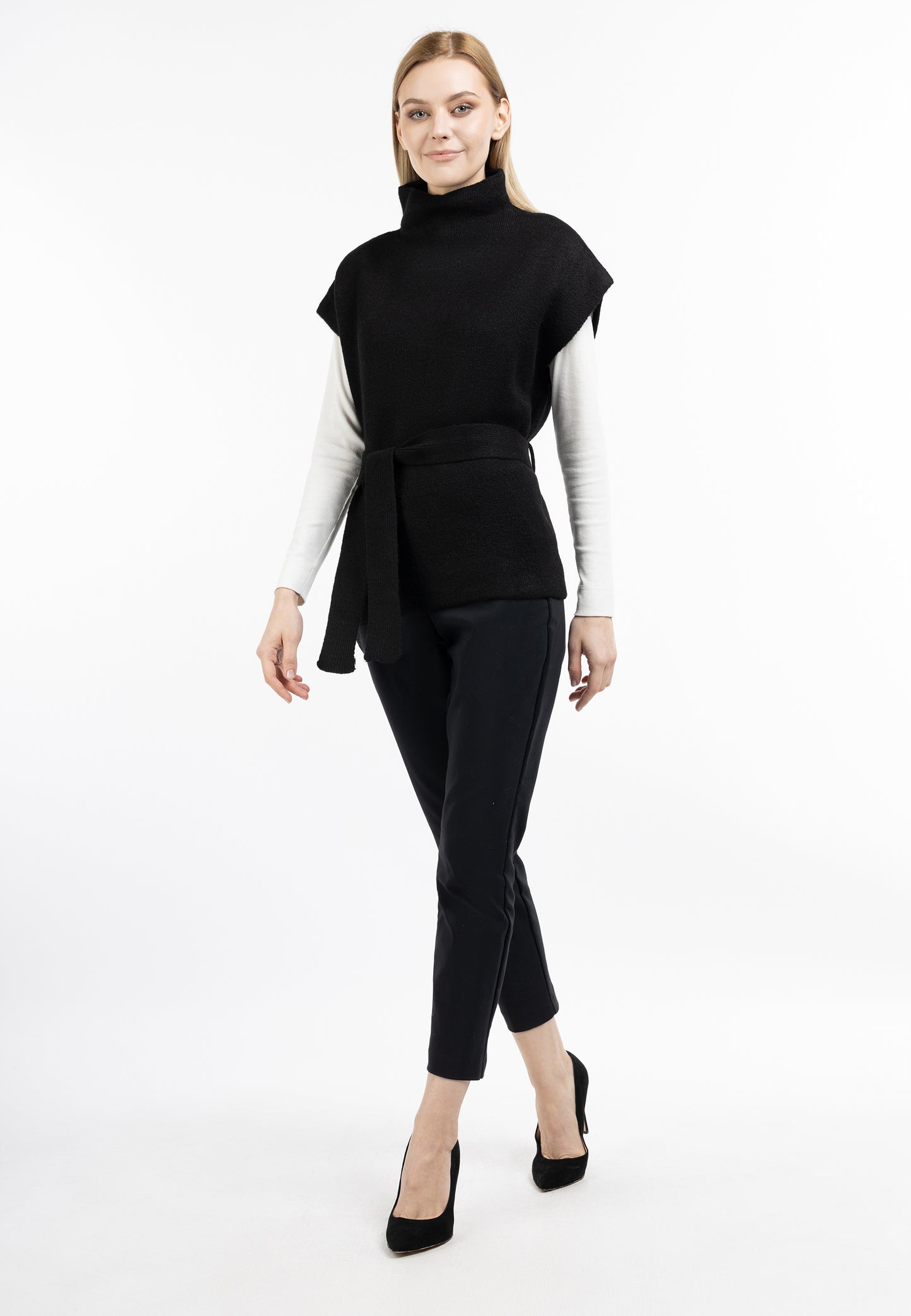 DreiMaster Klassik damskie ponczo z dzianiny