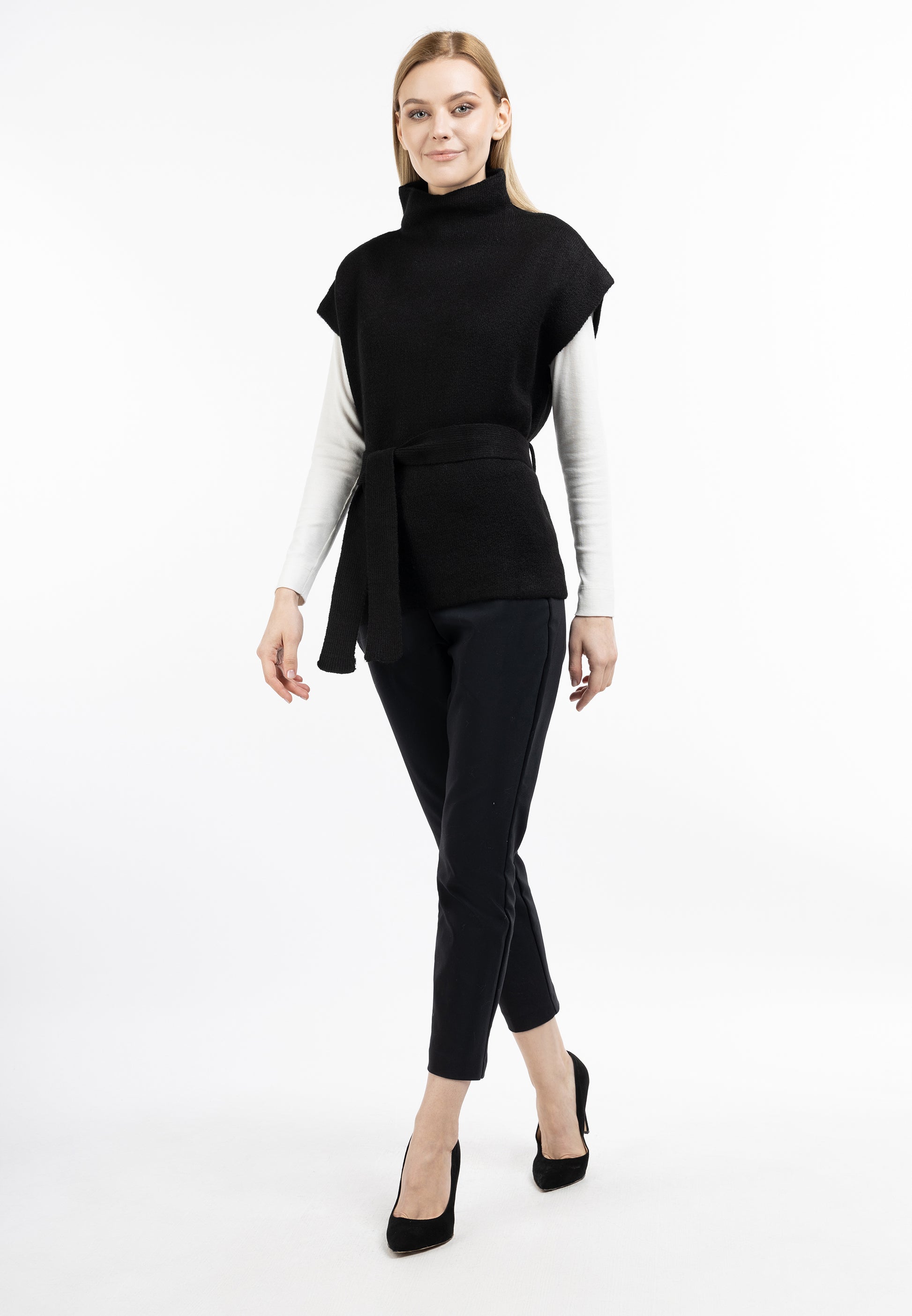 DreiMaster Klassik damskie ponczo z dzianiny