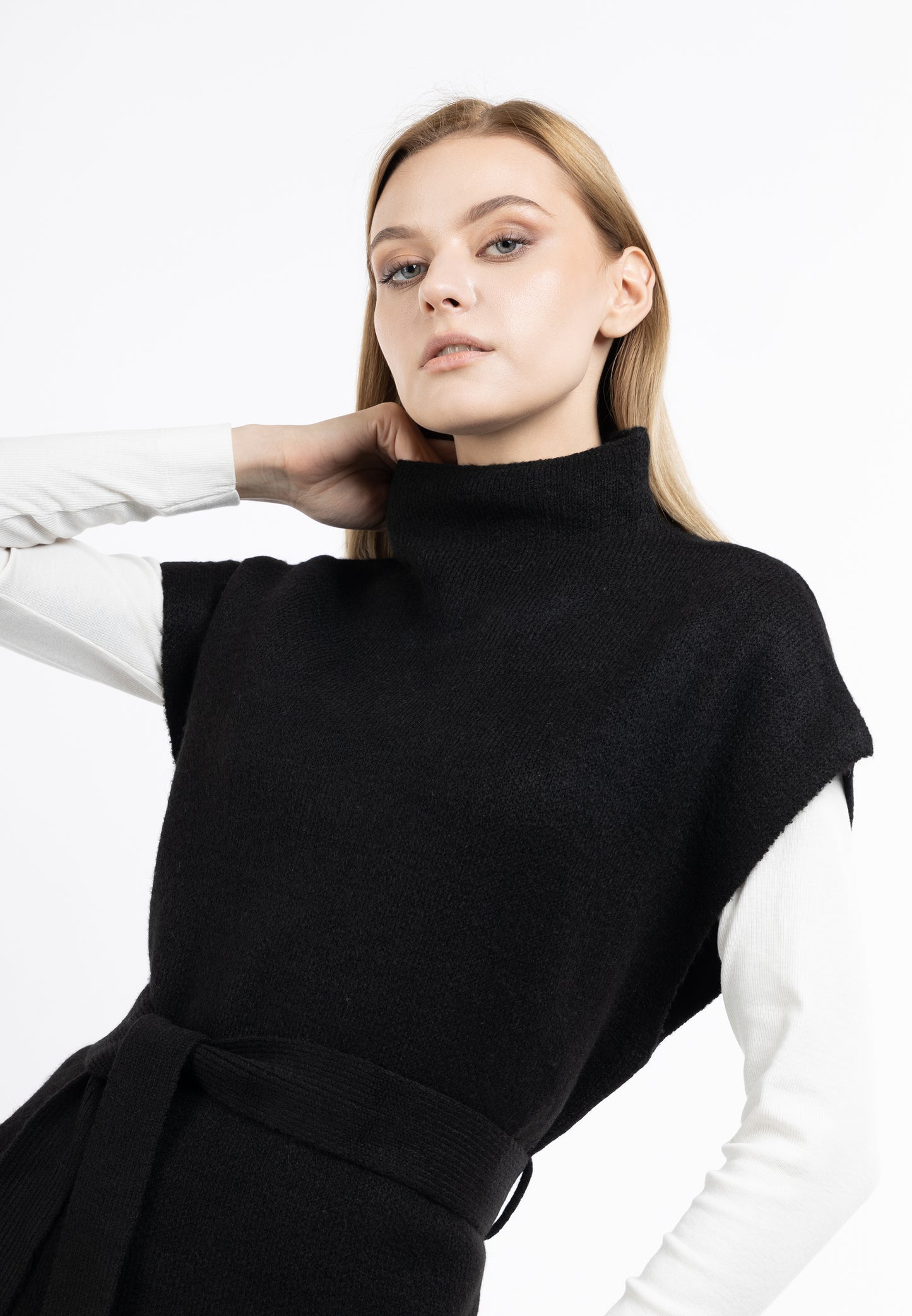 DreiMaster Klassik damskie ponczo z dzianiny