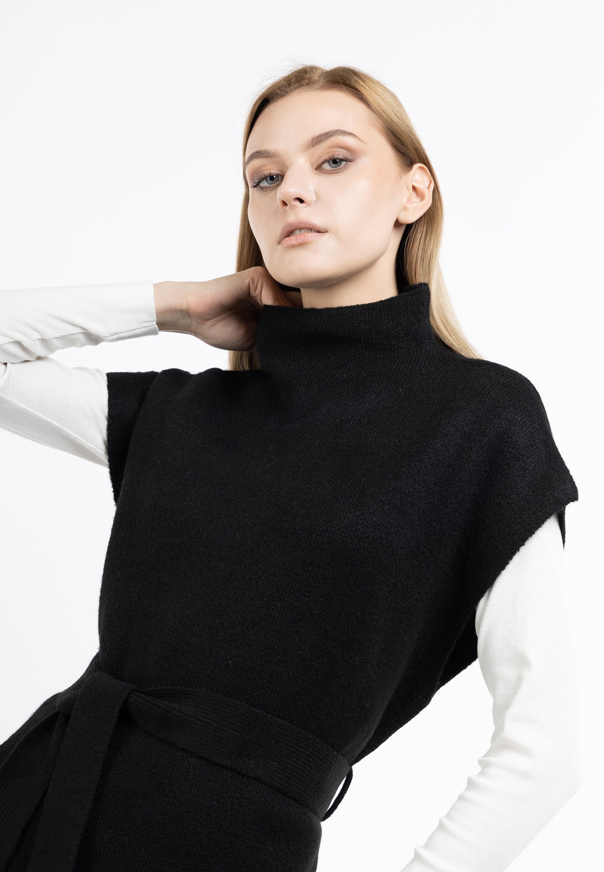 DreiMaster Klassik damskie ponczo z dzianiny