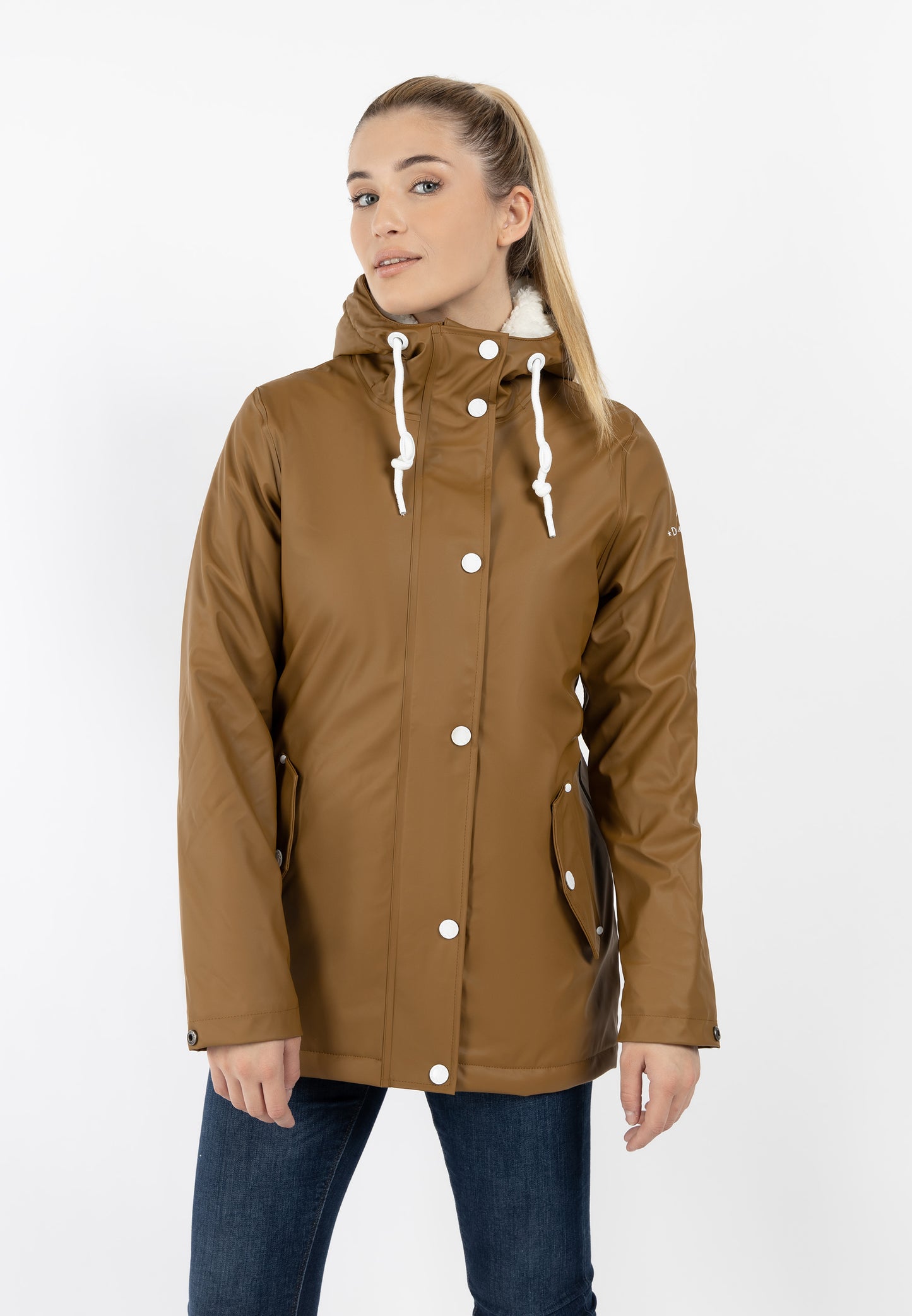 Dreimaster Maritim Women's Rain Jacket With Teddy Lining