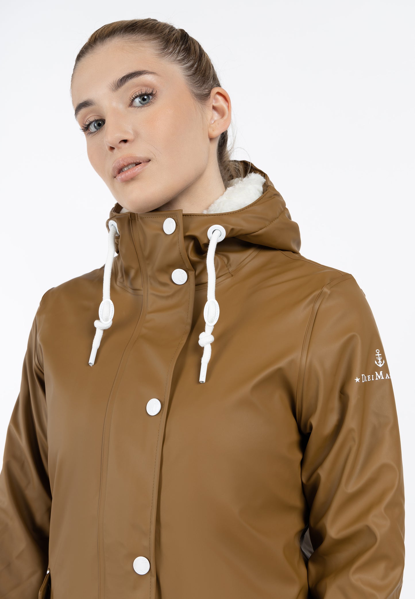 Dreimaster Maritim Women's Rain Jacket With Teddy Lining